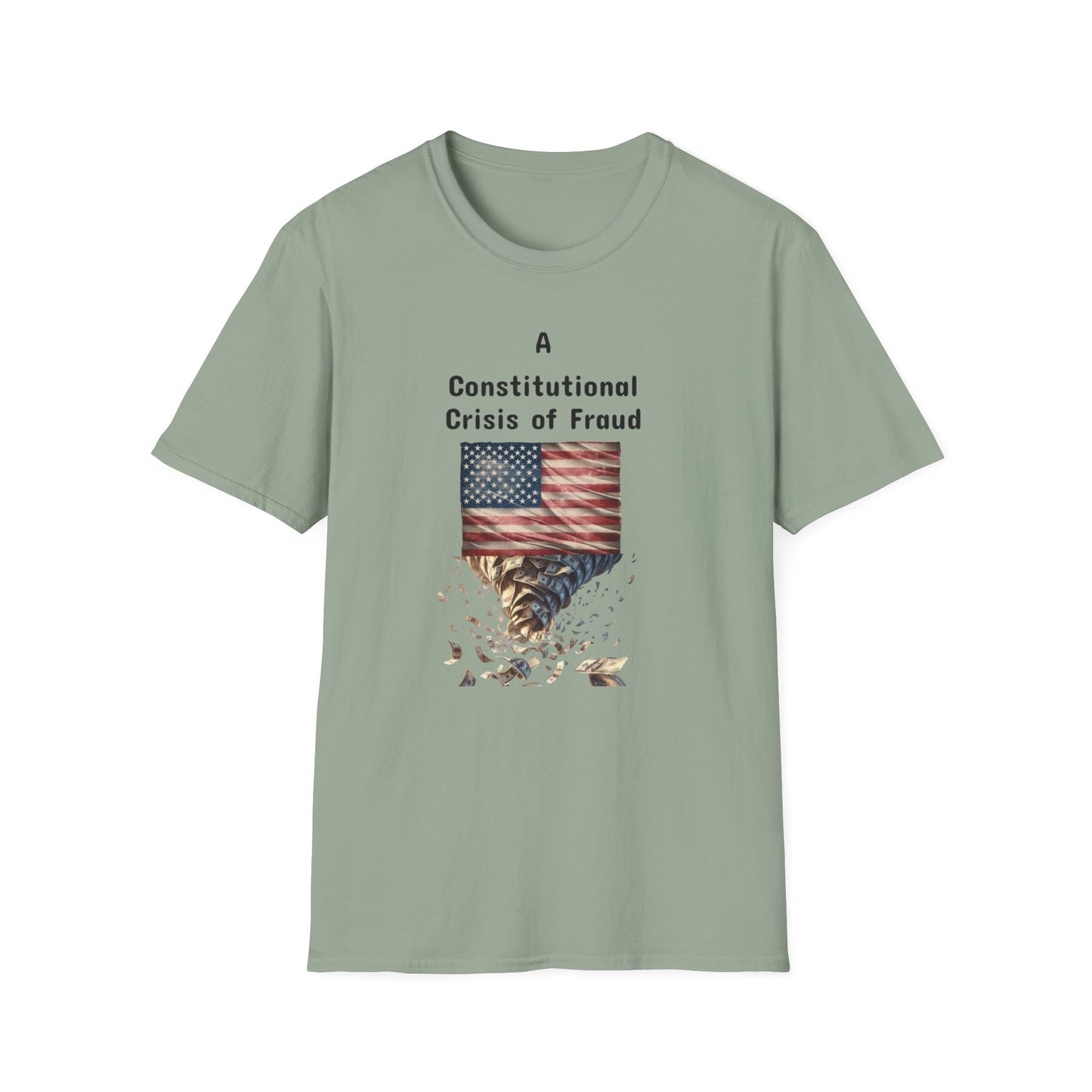Constitutional Crisis of Fraud, Unisex Softstyle T-Shirt - Psychonaut Swag