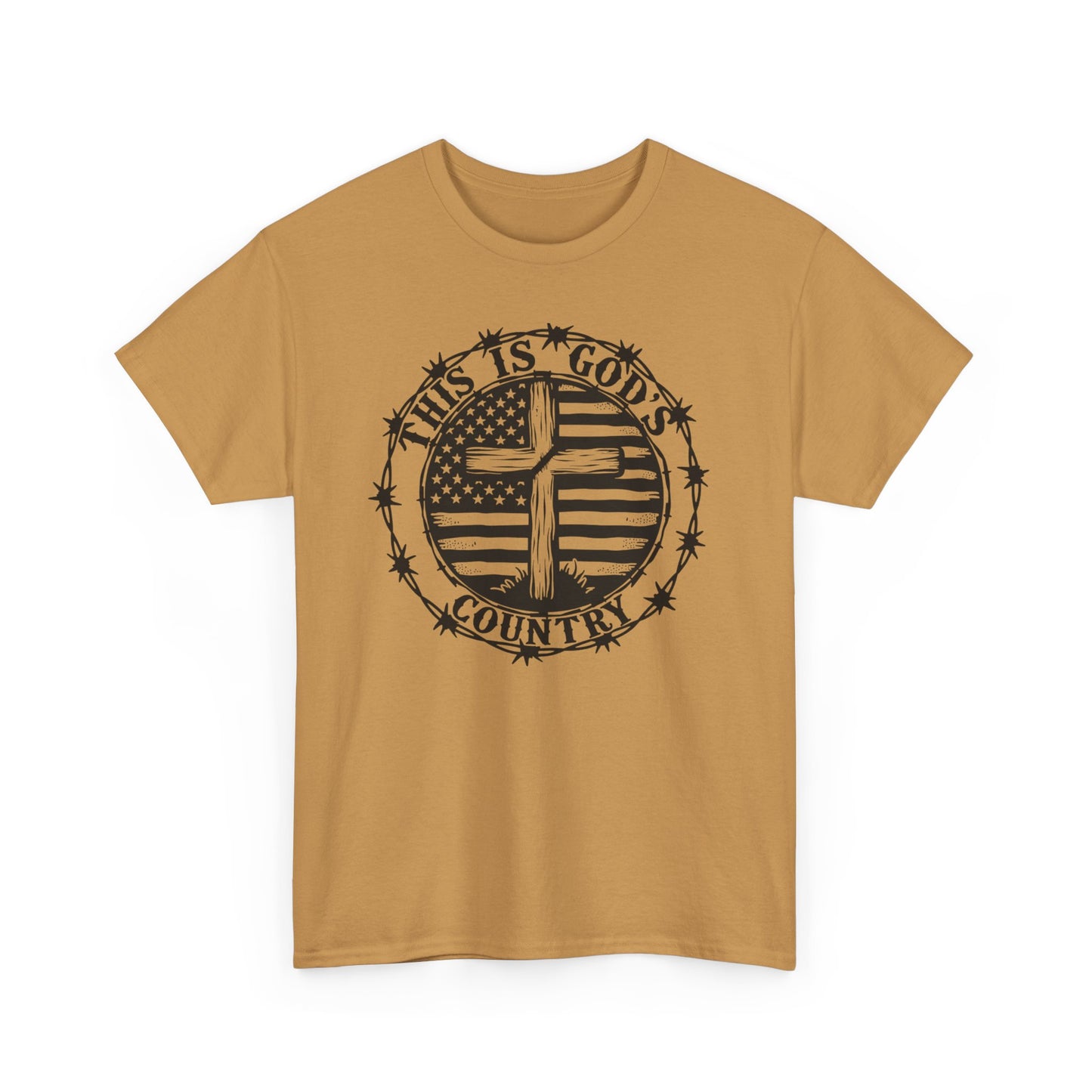 God’s Country, Unisex Heavy Cotton Tee - 'This is God's Country' Graphic Tee - Psychonaut Swag