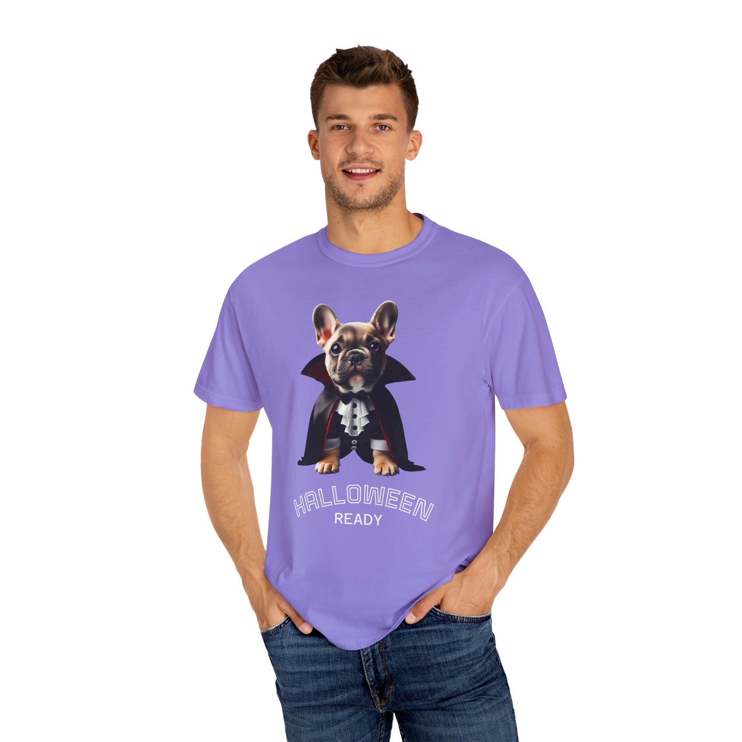 Funny French Bulldog Vampire T-Shirt, Pet Lover Gift, Halloween Costume Tee, Dog Theme Apparel, Unisex Graphic Shirt
