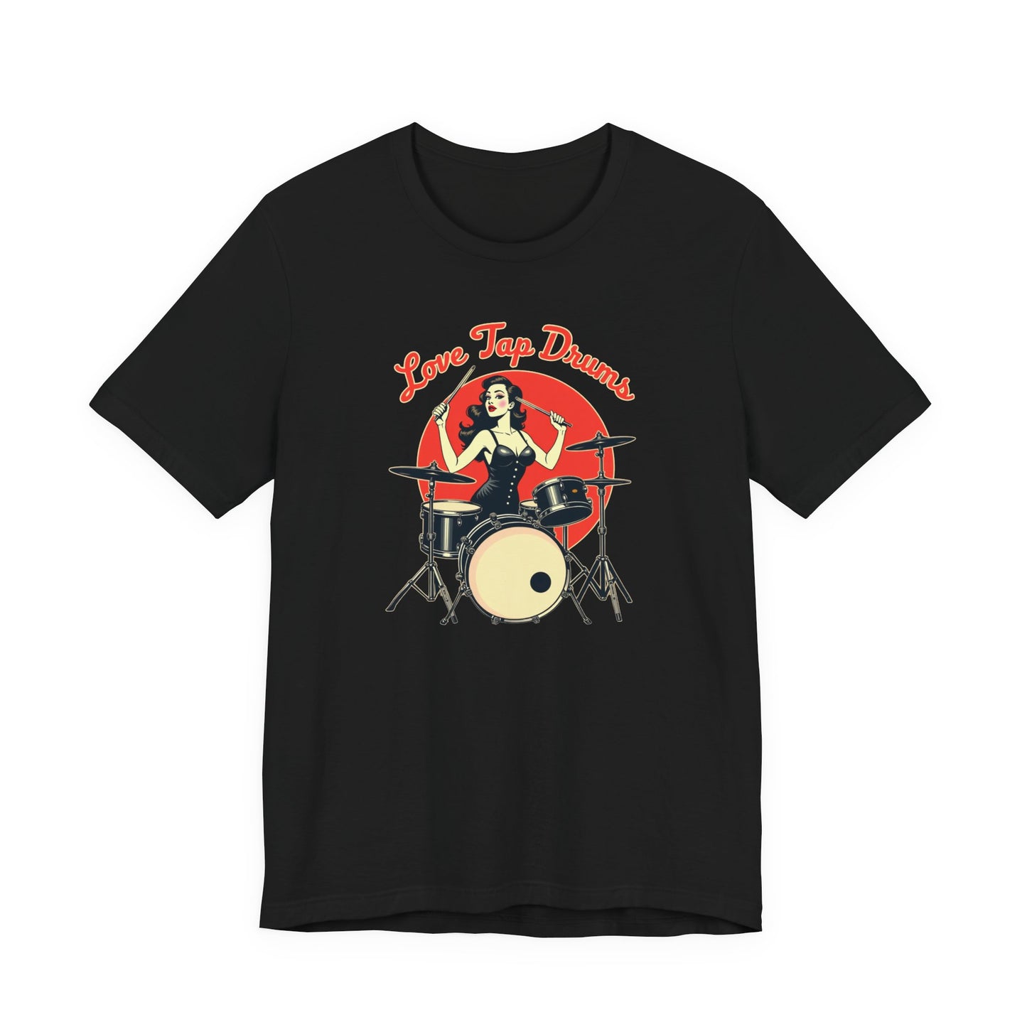Love Tap Drums, Drummer Tee - Perfect for Music Lovers, Band Merch, Gifts for Musicians, Concerts, Casual Wear, Love Tap Drums - Psychonaut Swag