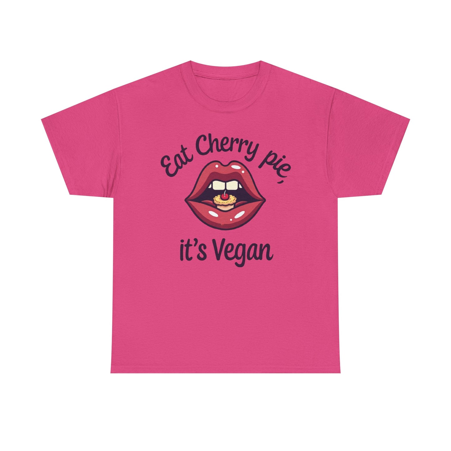 Vegan Cherry Pie Graphic Tee for Food Lovers - Psychonaut Swag
