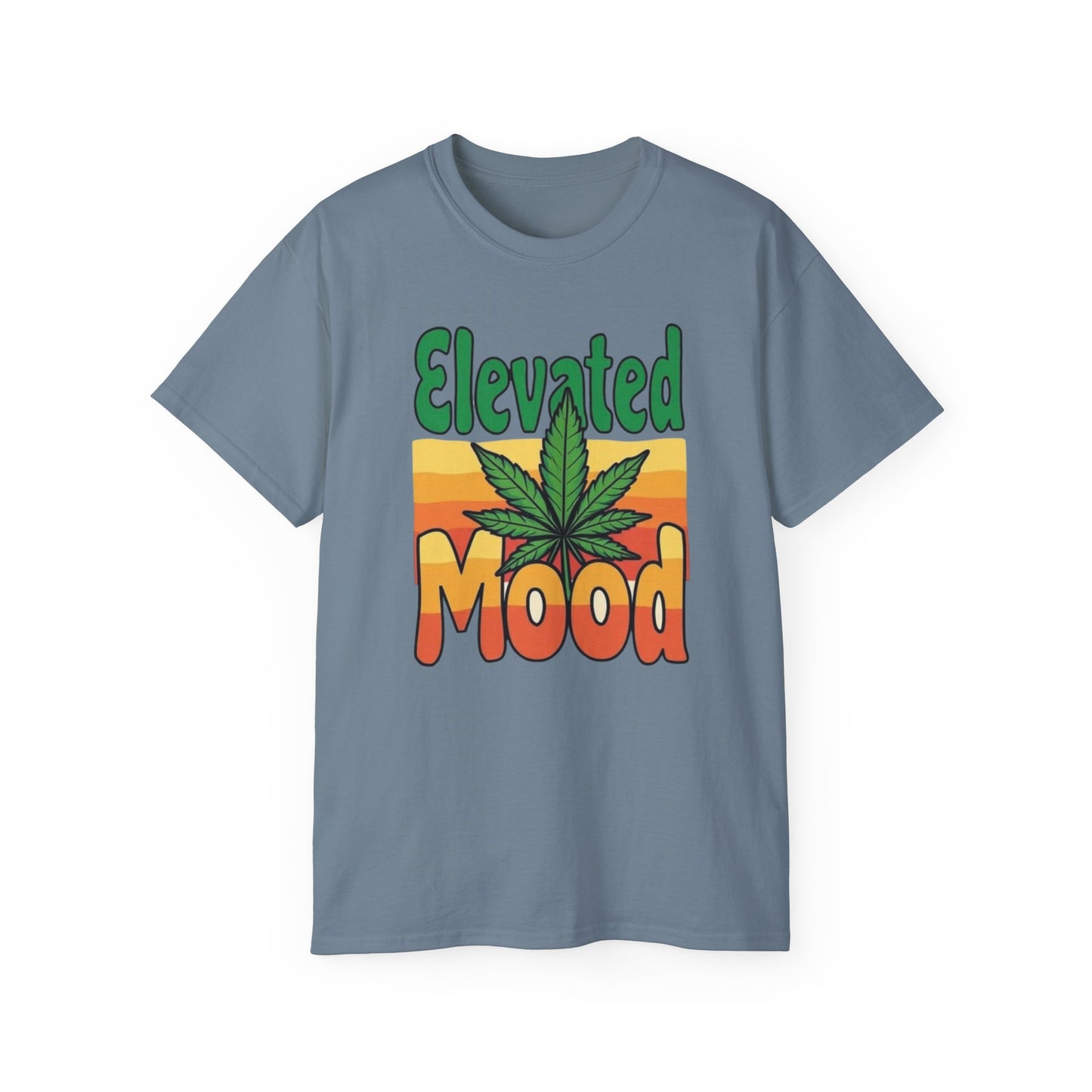 Elevated Mood Cannabis Tee, Unisex Ultra Cotton T-Shirt, Sublimated Graphic Tee, Perfect Gift for 420 Celebrations, Relaxed Fit Tee