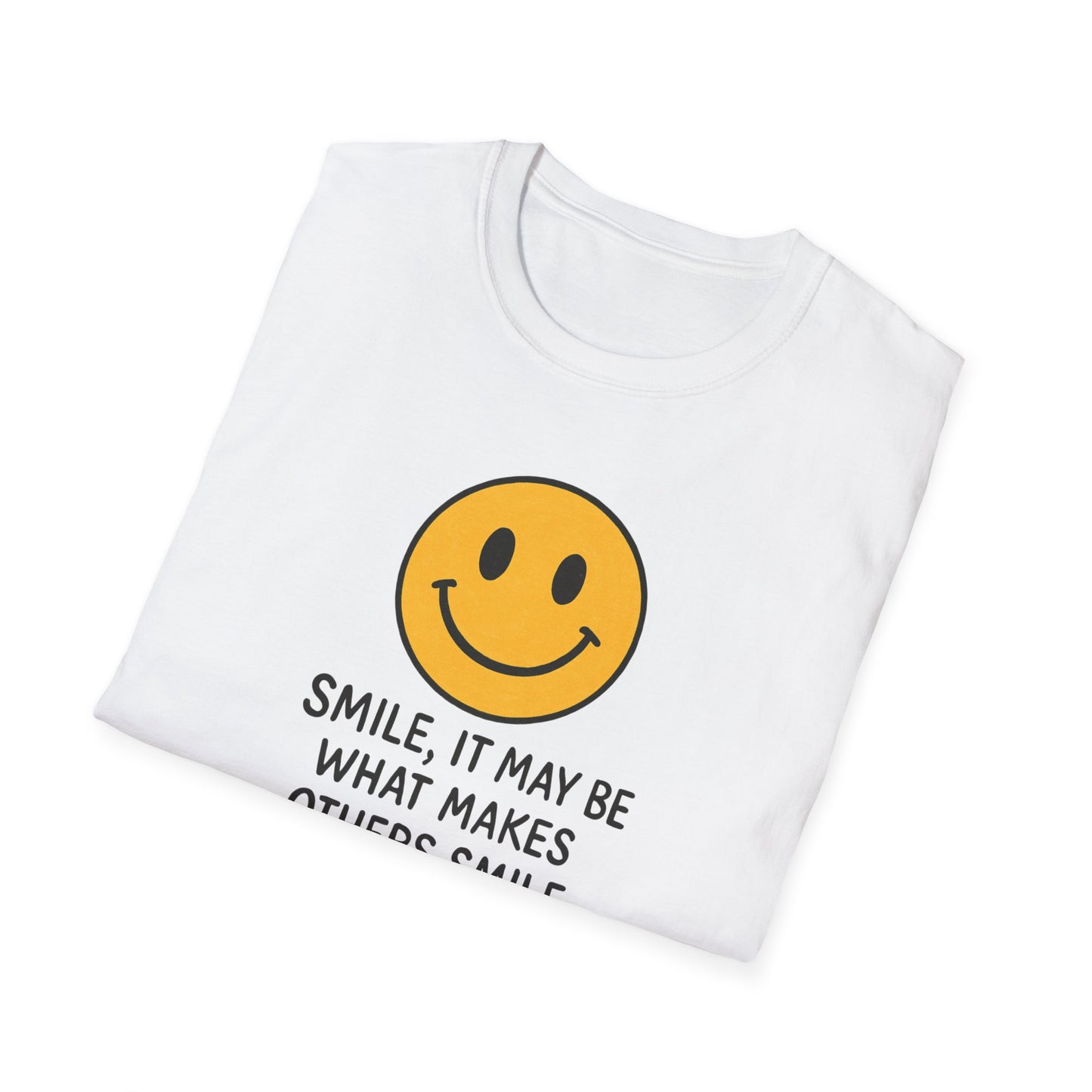 Smile Encouragement T-Shirt, Positive Vibes Tee, Unisex Graphic Shirt, Gift for Friends, Casual Wear, Everyday Comfort - Psychonaut Swag
