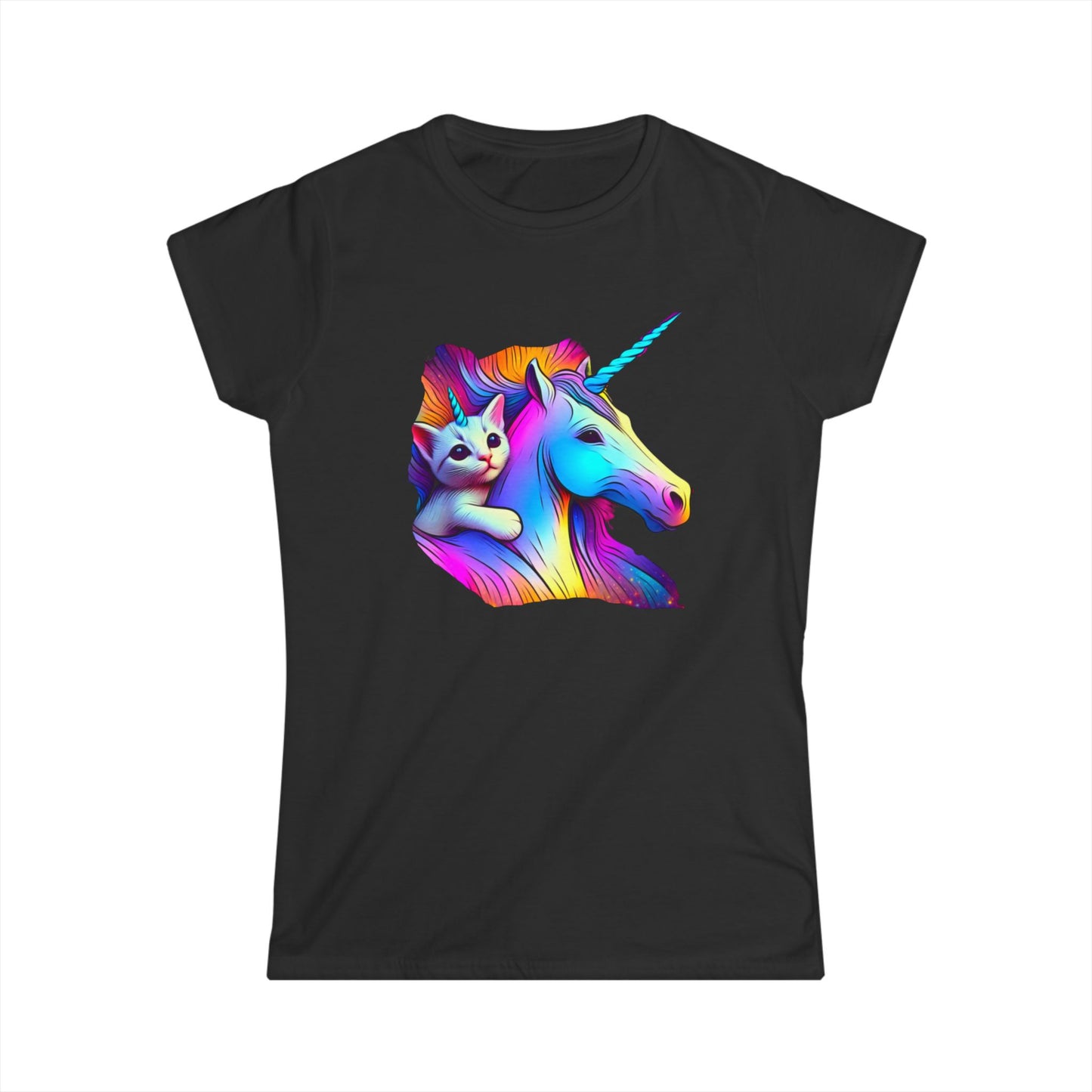 Catacorn and Unicorn, Women's Softstyle Tee - Psychonaut Swag