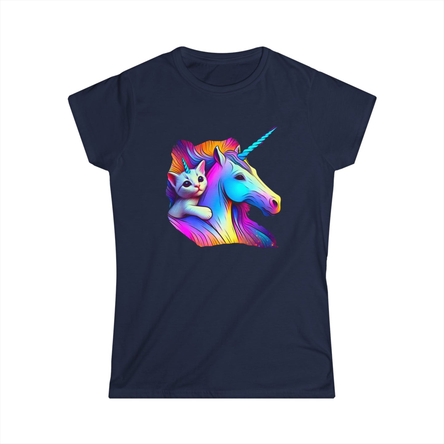 Catacorn and Unicorn, Women's Softstyle Tee - Psychonaut Swag