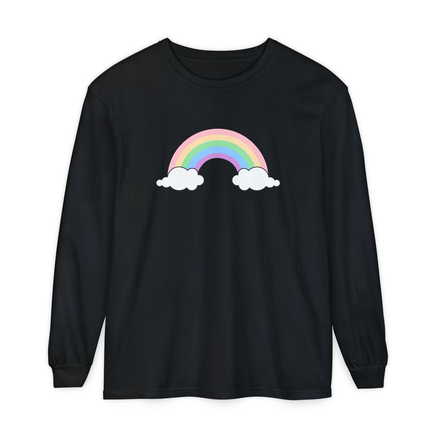 Rainbow, Unisex Garment-dyed Long Sleeve T-Shirt - Psychonaut Swag