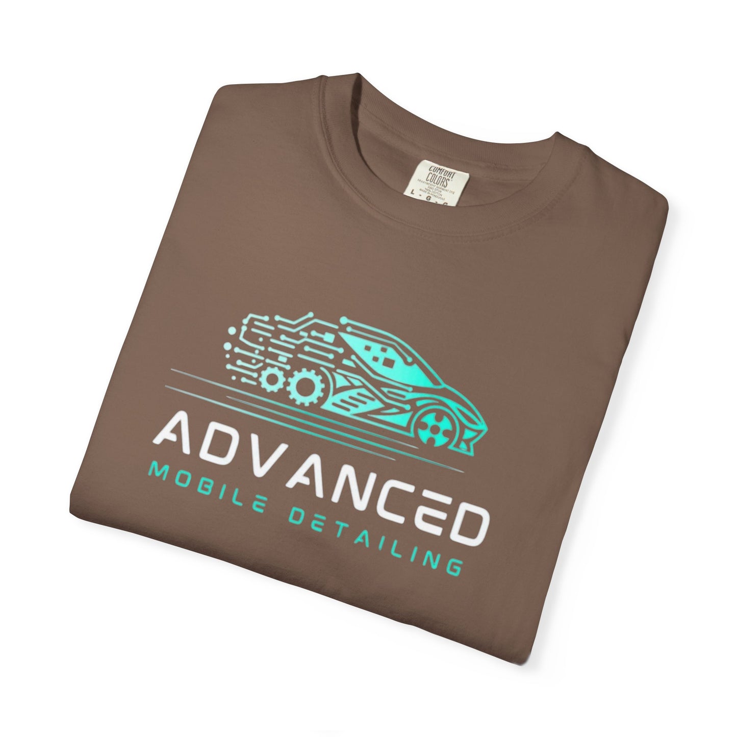 Advanced Mobile, Garment Dyed, T-Shirt, Unisex Graphic Tee, Casual Streetwear, Perfect Gift for Car Lovers, Vintage Style Merch, Everyday Wear