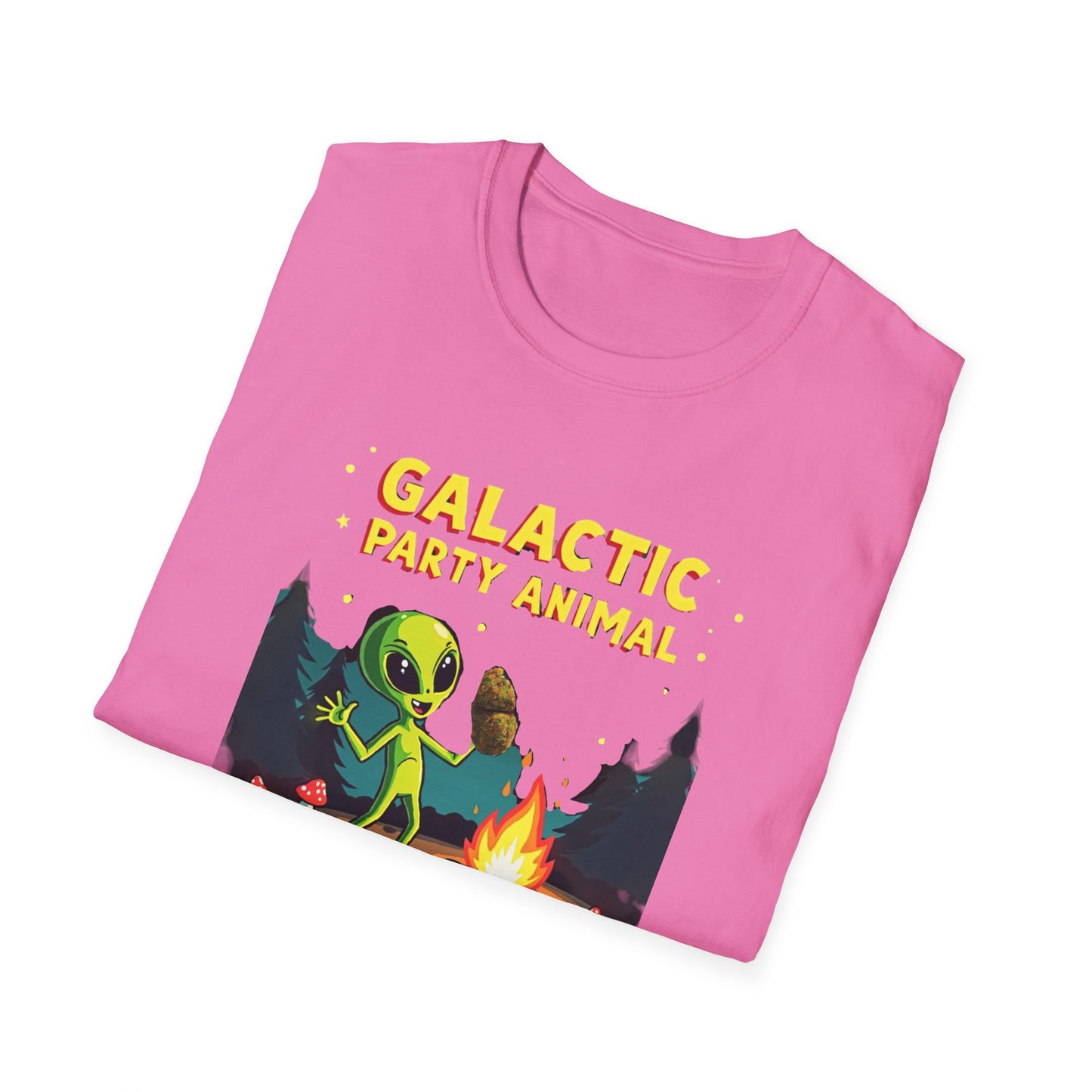 Galactic Party Animal T-Shirt - Unisex Softstyle Tee for Fun Gatherings - Psychonaut Swag