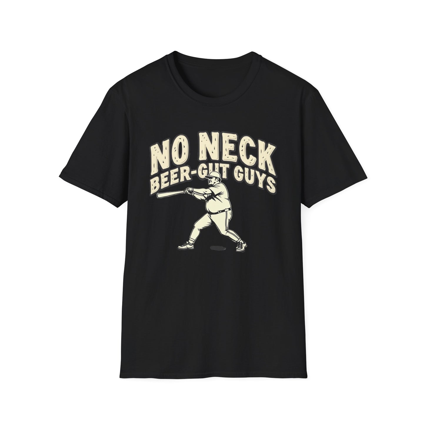 No Neck Beer Gut Guys T-Shirt | Unisex Softstyle Tee, Humor Apparel, Funny Gift for Beer Lovers, Casual Wear, Funny Saying Shirt - Psychonaut Swag