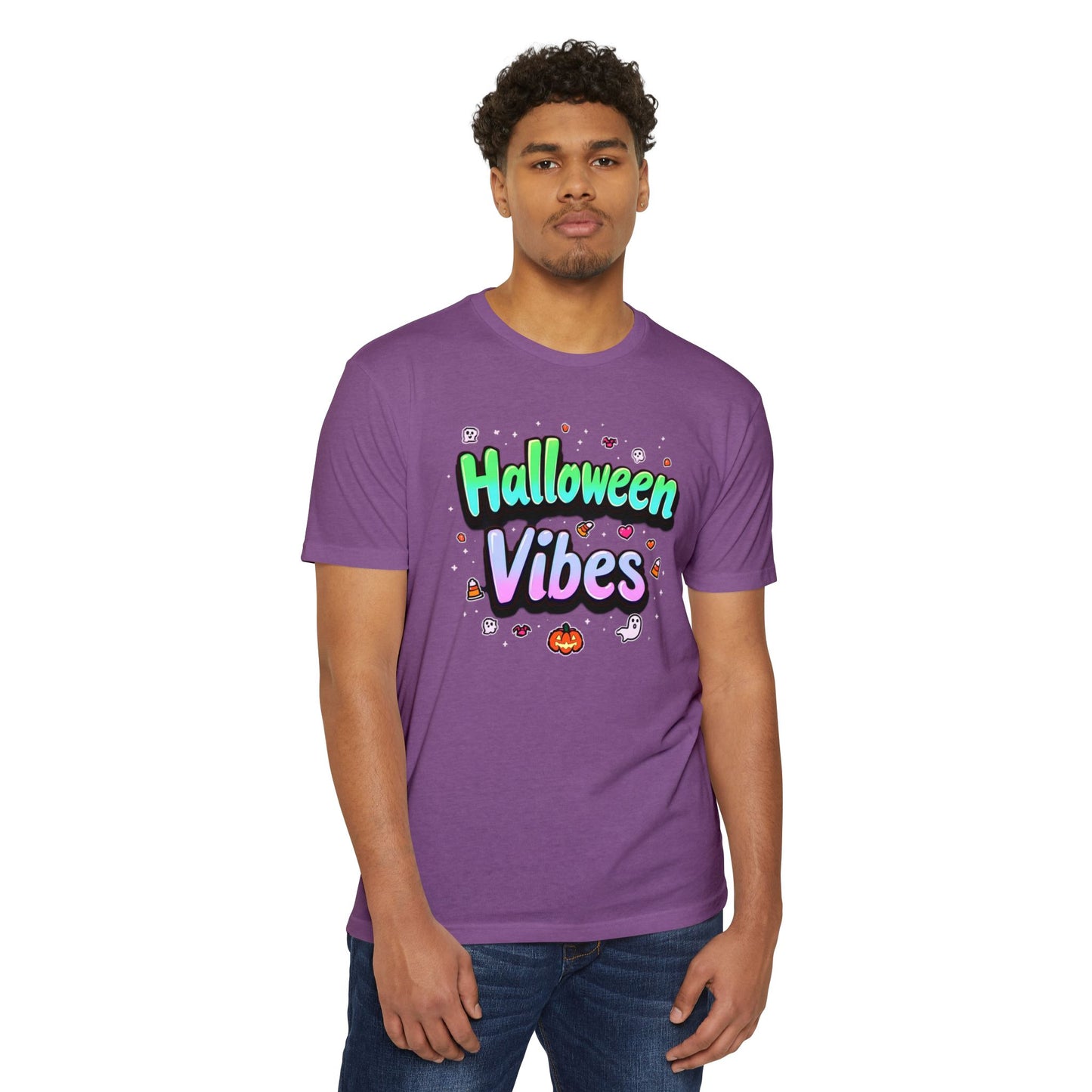 Halloween Vibes tee, Unisex T-Shirt, Spooky Graphic Tee, Fall Fashion, Halloween Costume, Casual Wear, Trick or Treat Shirt