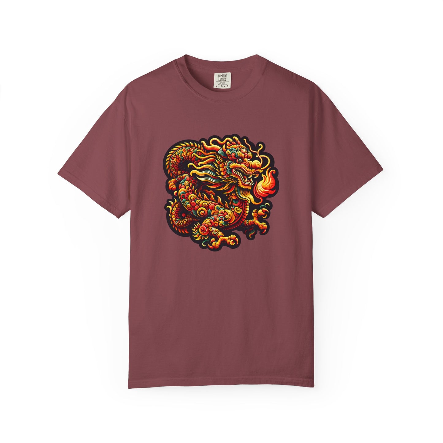 Dragon, Unisex Dragon Graphic T-Shirt - Colorful Garment-Dyed Tee - Psychonaut Swag