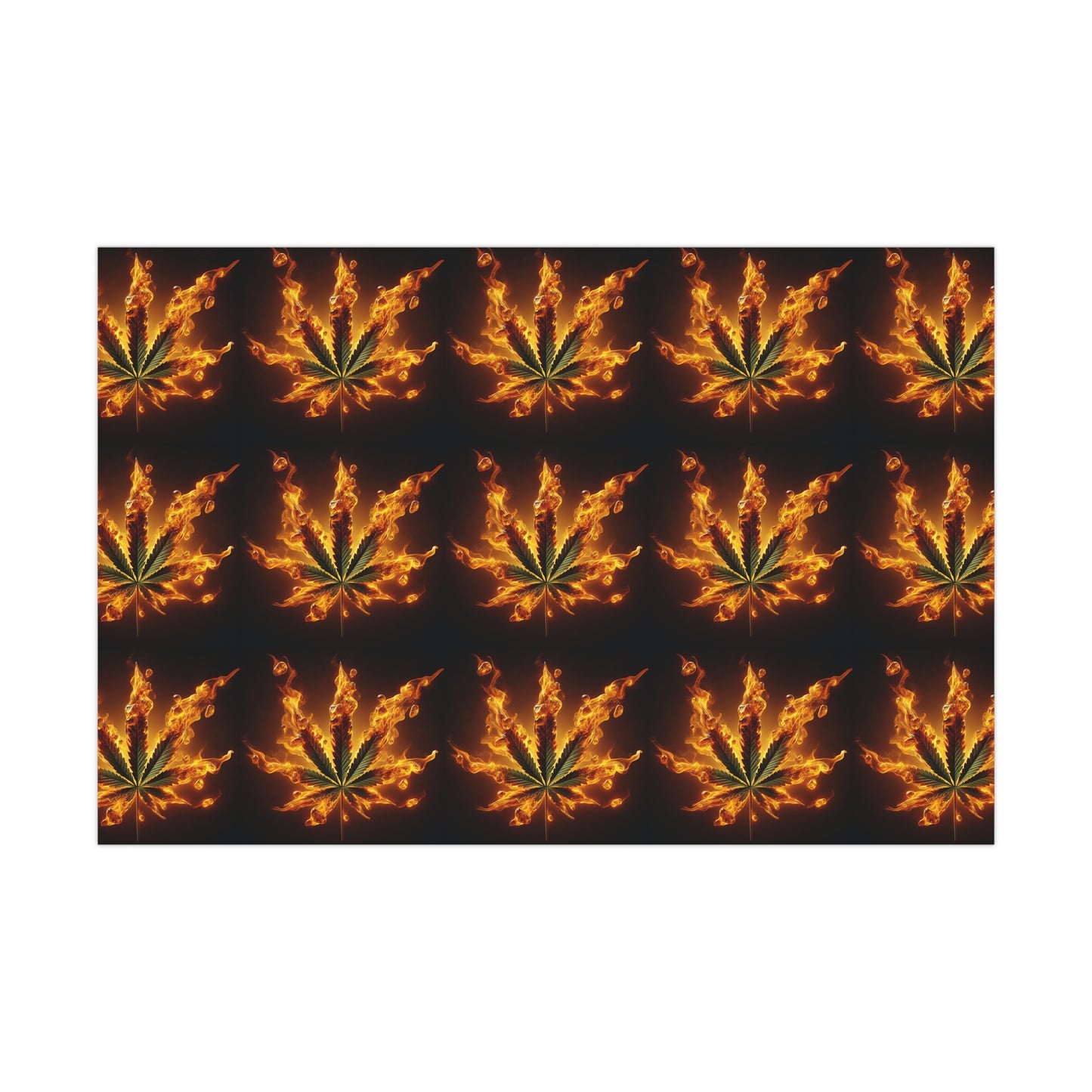 Gift Wrap Paper - Blazing Hemp Design - Psychonaut Swag