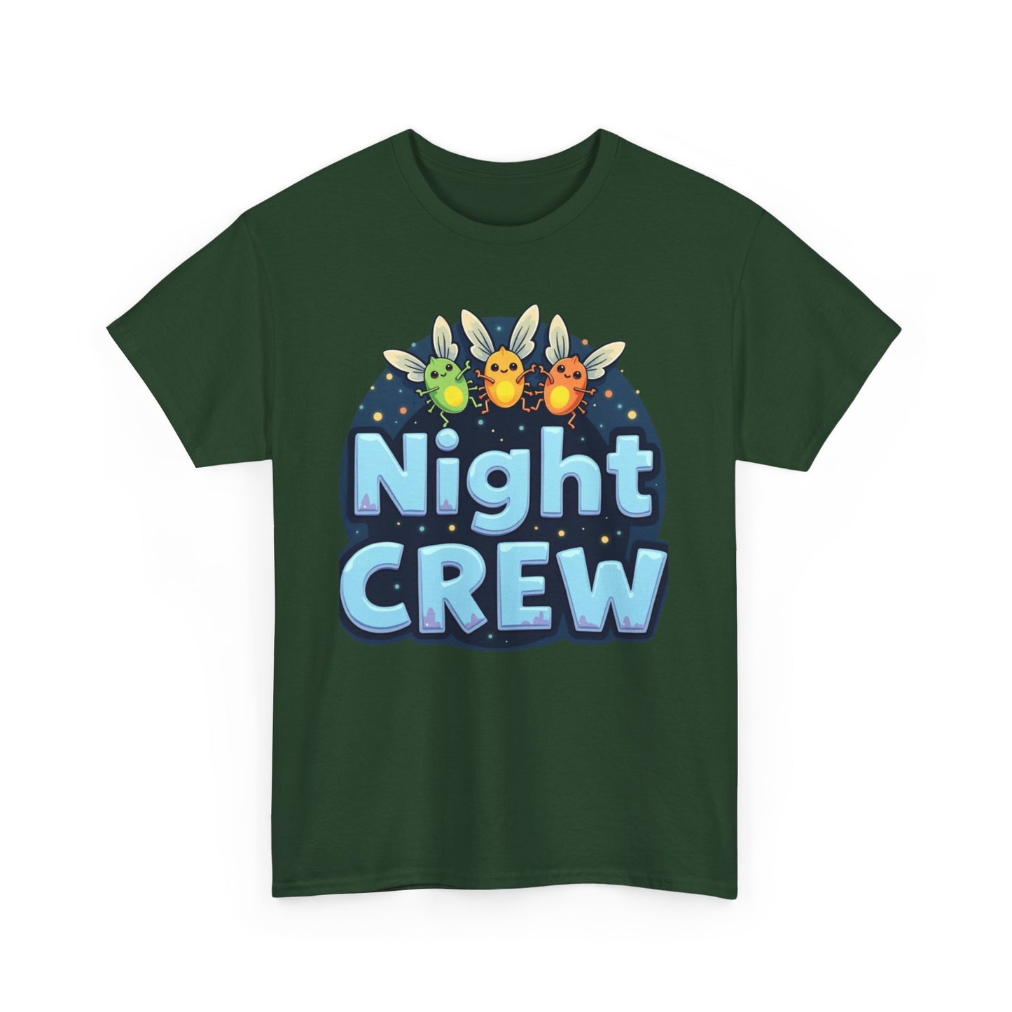 Night Crew Unisex Heavy Cotton Tee, Comfortable Graphic Tee, Great for Parties, Casual Wear, Gift for Friends, Summer Events - Psychonaut Swag