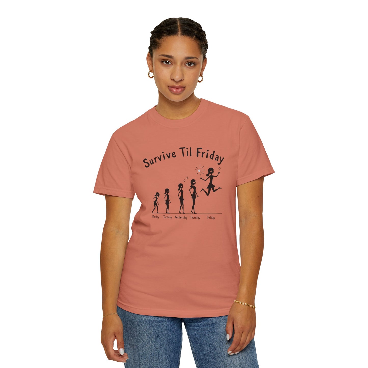 Survive Til Friday Unisex T-shirt, Funny Graphic Tee, Weekend Vibes Shirt, Casual Everyday Wear, Gift for Friends