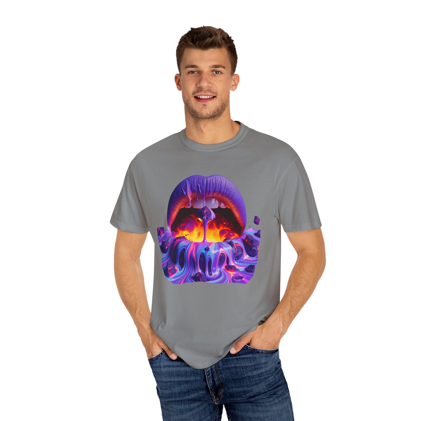 Lava Lips, Unisex Garment-Dyed T-shirt