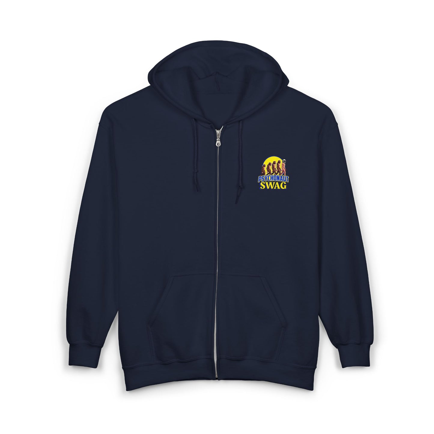Psychonaut swag small biz, Full Zip Hoodie: Trendy Streetwear, Casual Layer, Gift for Him/Her, Unisex Wardrobe Essential, Comfortable Hoodie