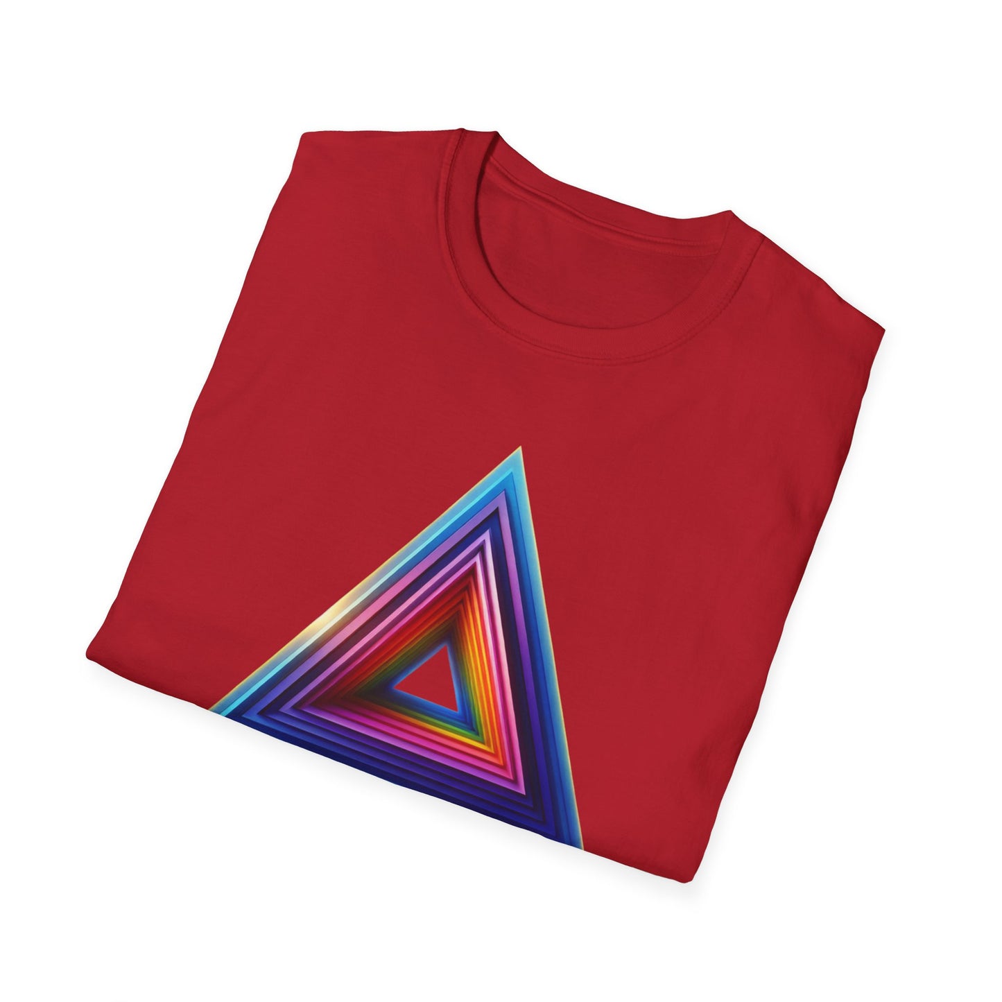 Triangle Rainbow, Unisex Softstyle T-Shirt - Psychonaut Swag