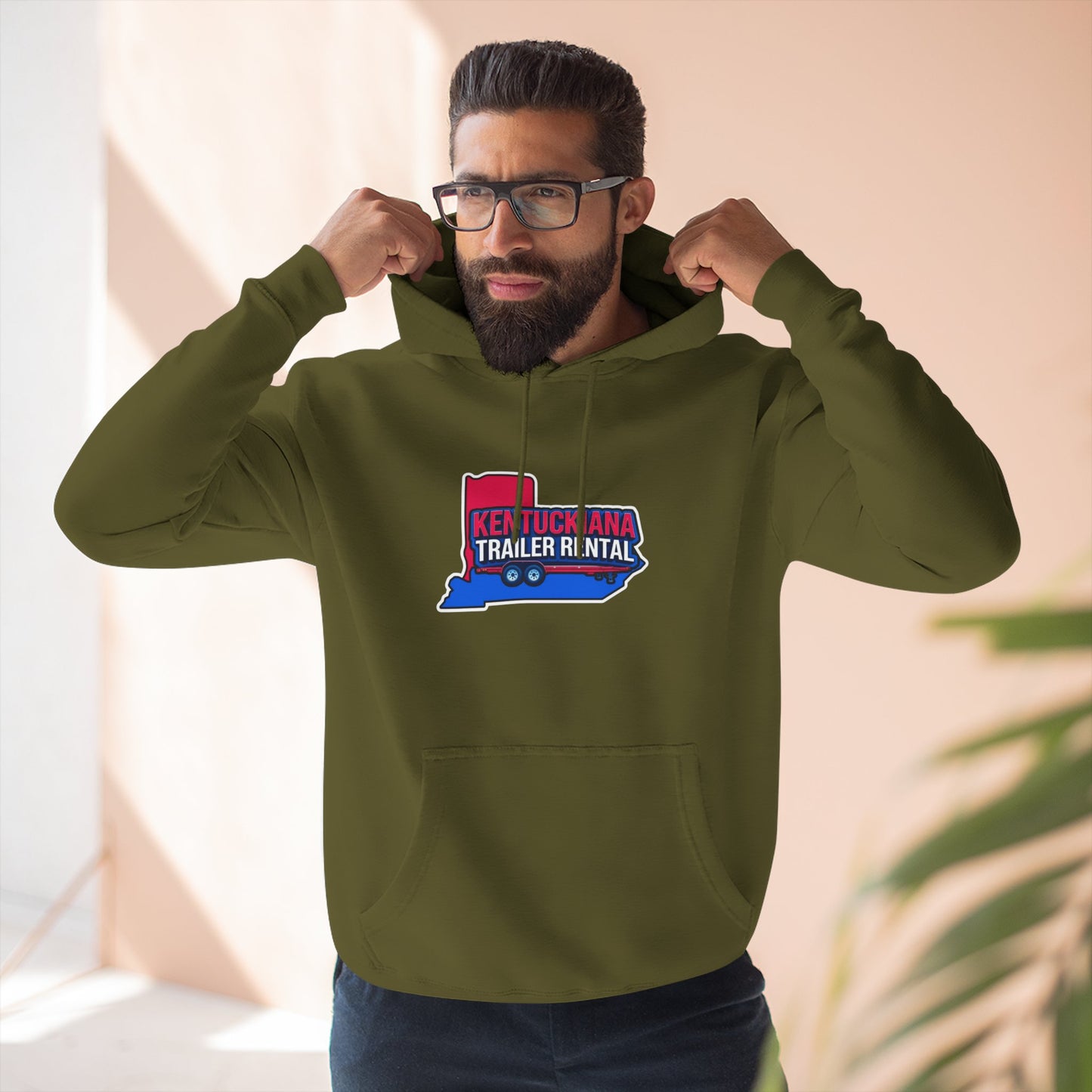 Kentuckiana Trailer Rental Hoodie | Cozy Casual Wear, Perfect for Road Trips, Gift for Outdoor Enthusiasts, Iconic Travel Style
