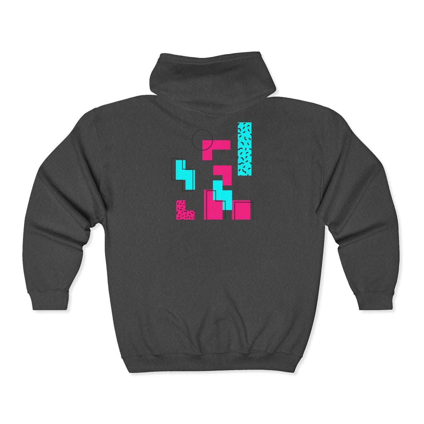 80’s Made me, retro game Unisex Heavy Blend™ Full Zip Hooded Sweatshirt - Psychonaut Swag