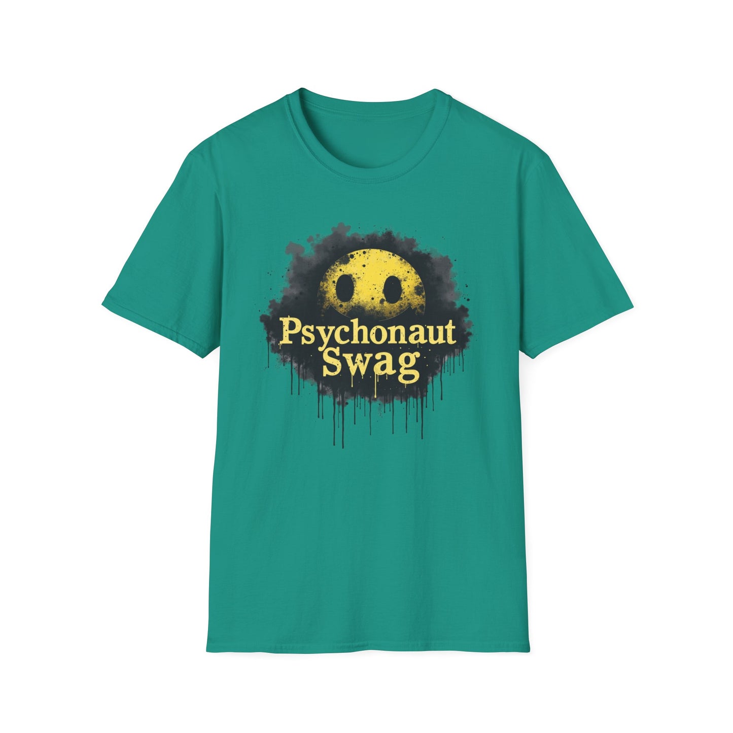 Psycho Smile, Pyschonaut Swag T-Shirt - Unisex Softstyle Tee, Casual Wear, Gift for Gamers, Festival Attire, Streetwear Fashion