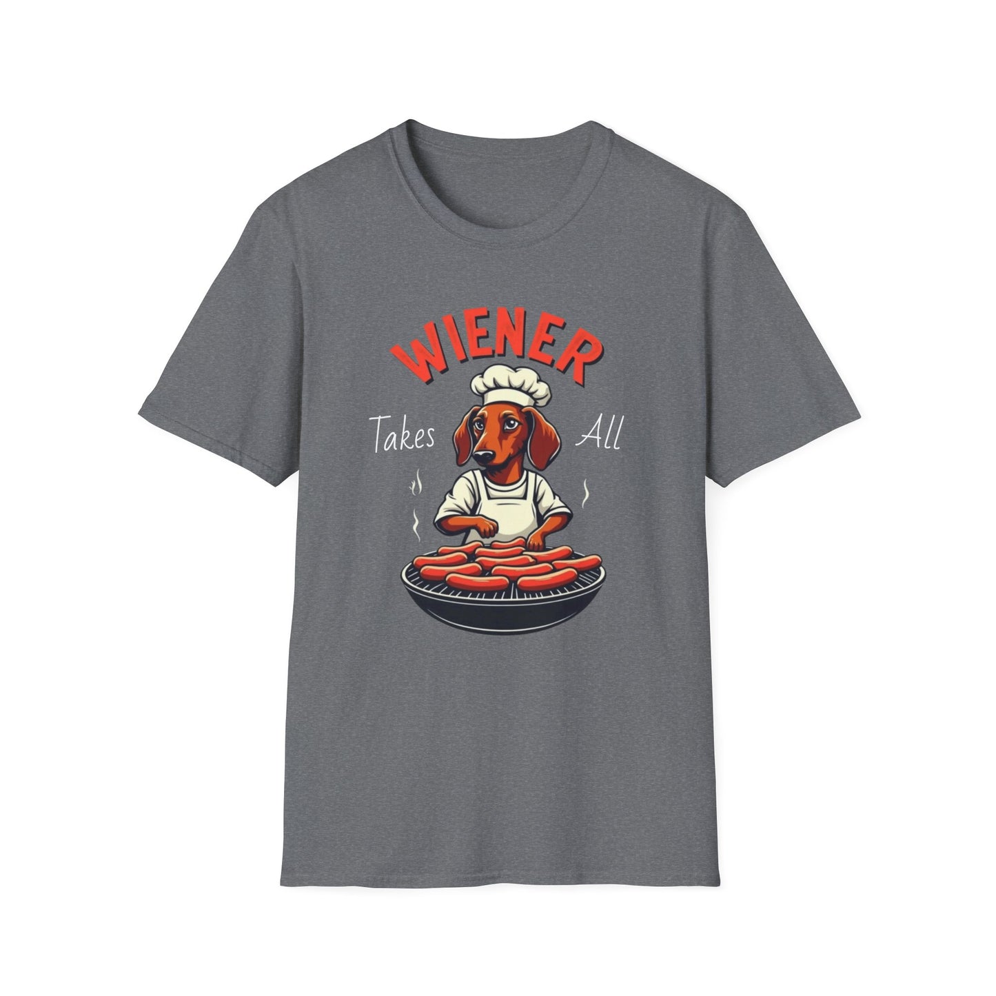 Wiener takes all, Dog Humor T-Shirt, Funny Pet Lover Gift, Cute Dog Tee, Unisex Funny Shirt, Dog Lover's Apparel - Psychonaut Swag