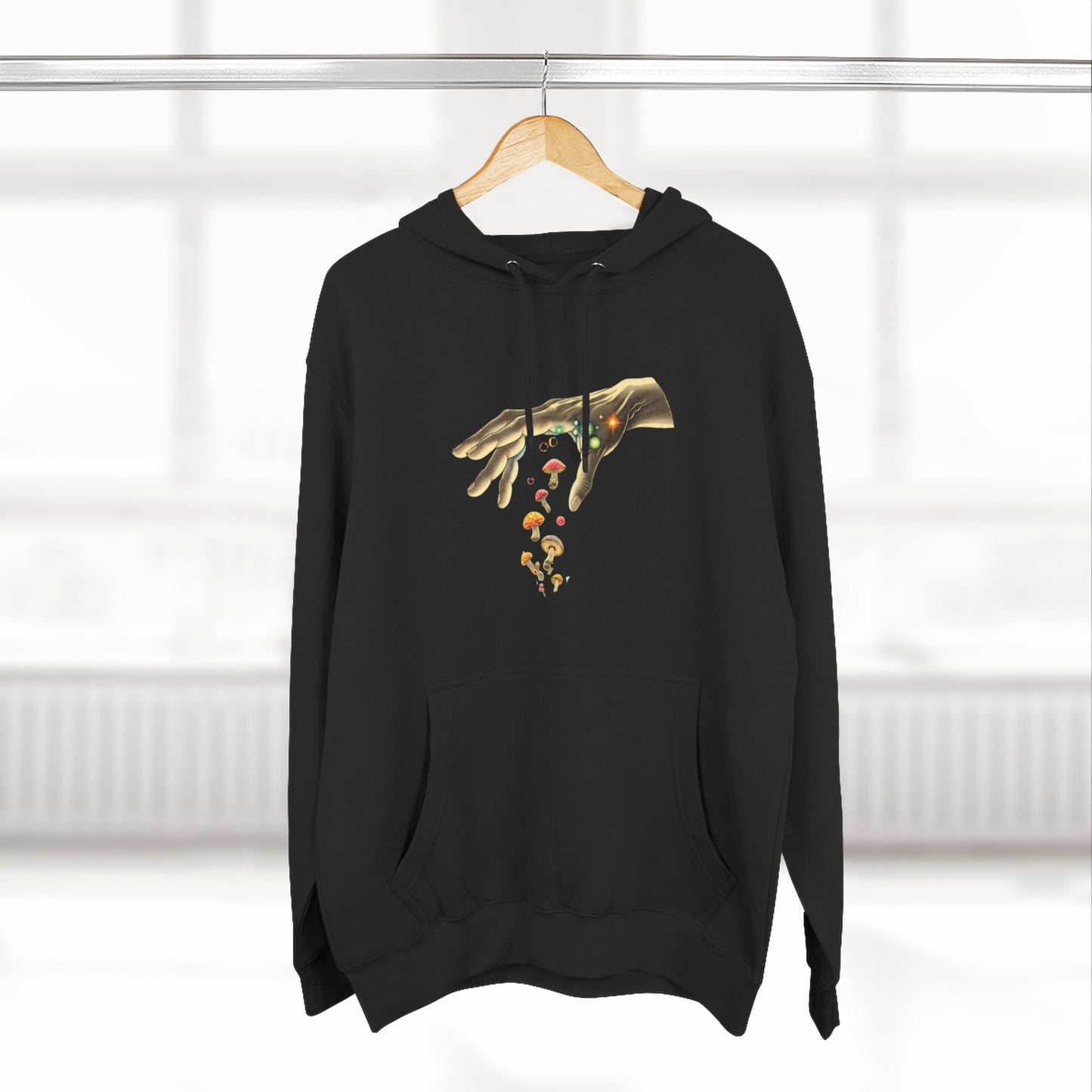 Gift from hand, Three-Panel Fleece Hoodie - Psychonaut Swag