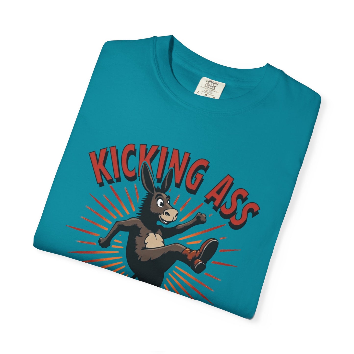 Kicking Donkey, Unisex T-Shirt | Funny Graphic Tee, Casual Wear, Humor Gift, Birthday Surprise, Motivational Apparel - Psychonaut Swag