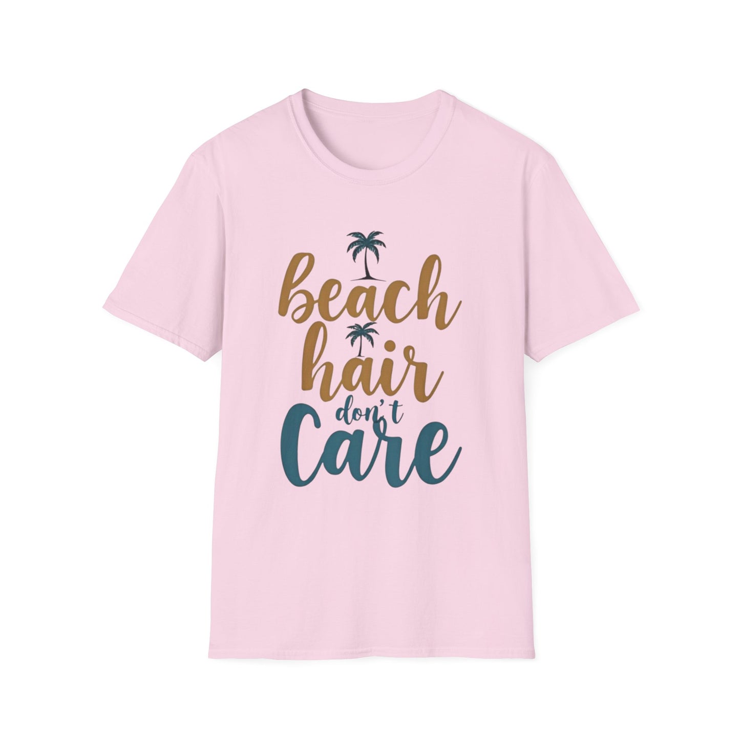 Beach Hair Don't Care Unisex T-Shirt, Summer Vibe Tee, Casual Beachwear, Gift for Beach Lovers, Vacation Attire - Psychonaut Swag