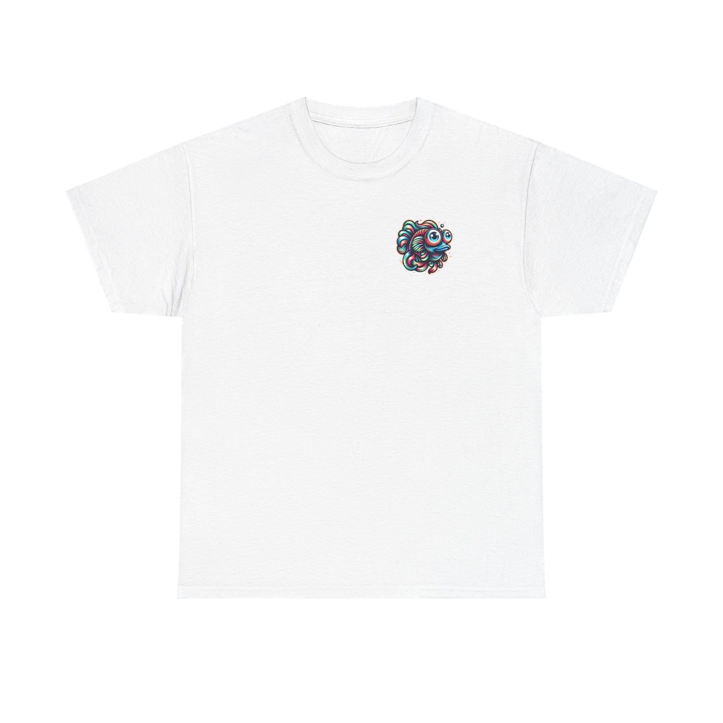 Psychedelic Fish Graphic Unisex Heavy Cotton Tee - Fun & Vibrant Apparel - Psychonaut Swag
