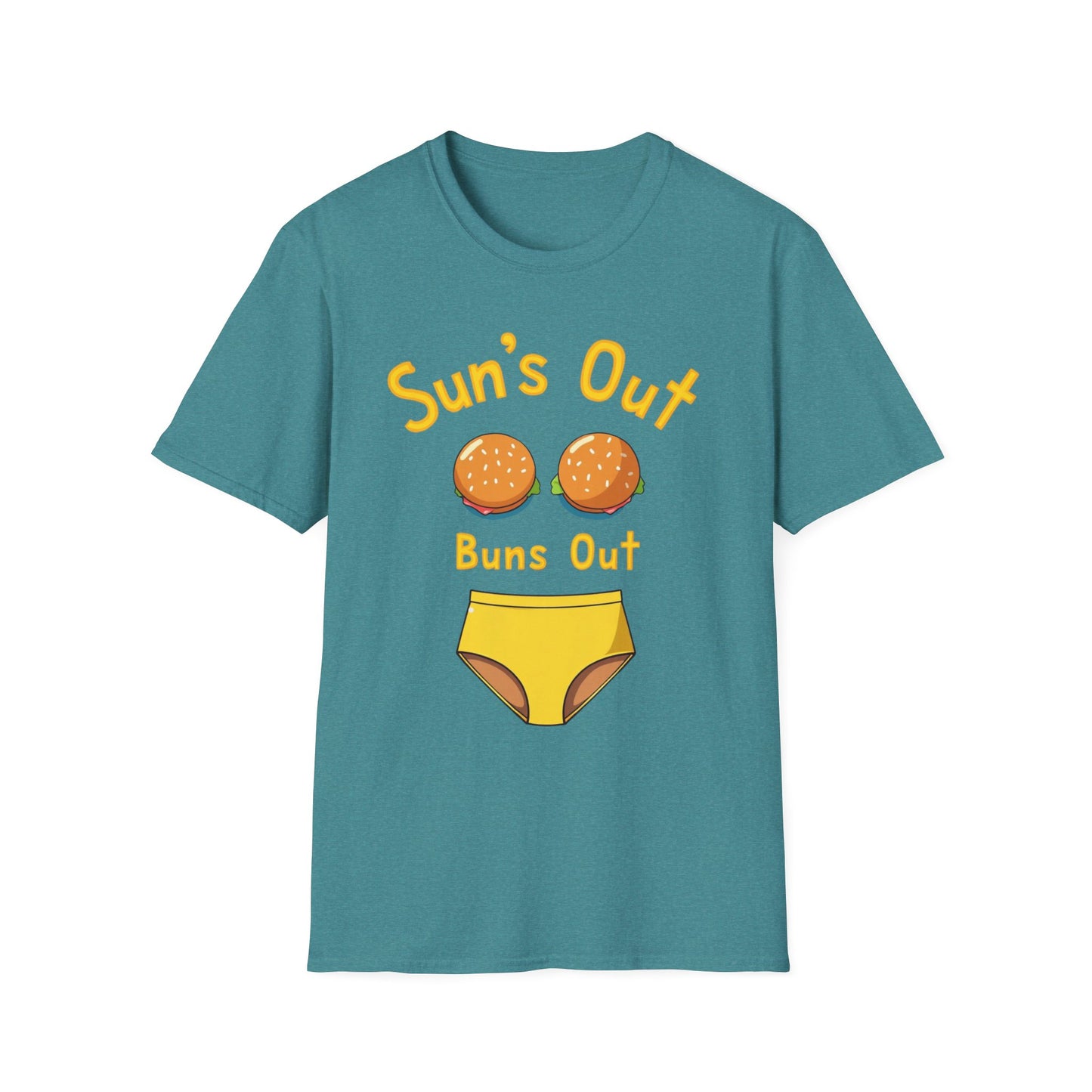 Sun's Out Buns Out, Sunny Vibes T-Shirt - Funny Summer Tee for Beach Days, BBQs, Pool Parties, Birthday Gifts, Vacation Wear - Psychonaut Swag