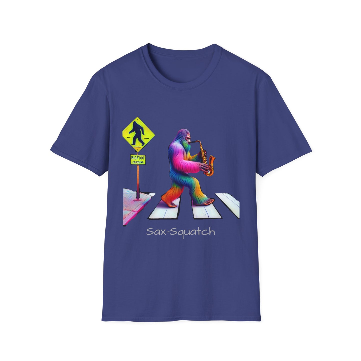 Sax-Squatch, Unisex Softstyle T-Shirt - Psychonaut Swag