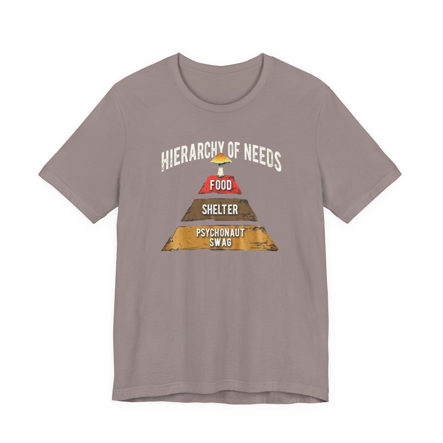 Hierarchy of Needs Tee, Unisex Short Sleeve Shirt, Casual Wear, Gift for Psychonauts, Fun Graphic Shirt, Perfect for Festivals - Psychonaut Swag