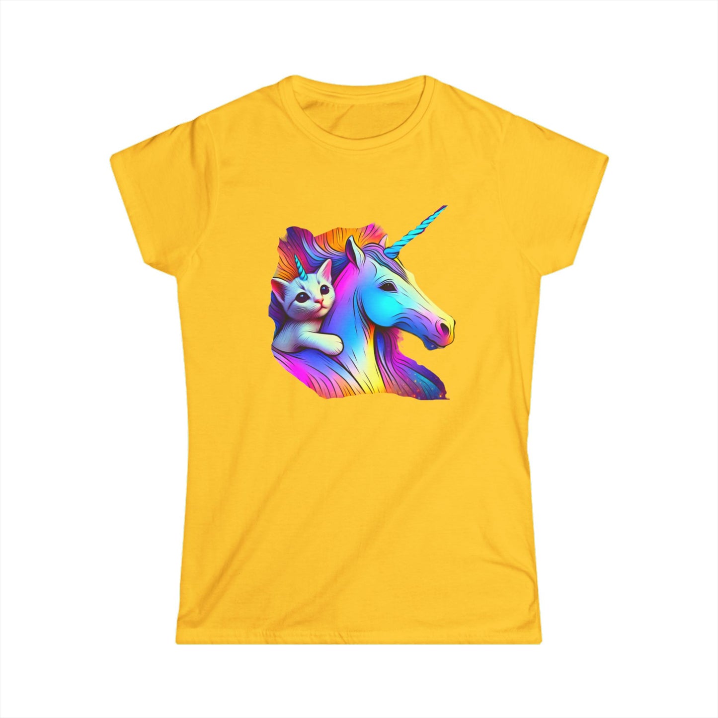 Catacorn and Unicorn, Women's Softstyle Tee - Psychonaut Swag
