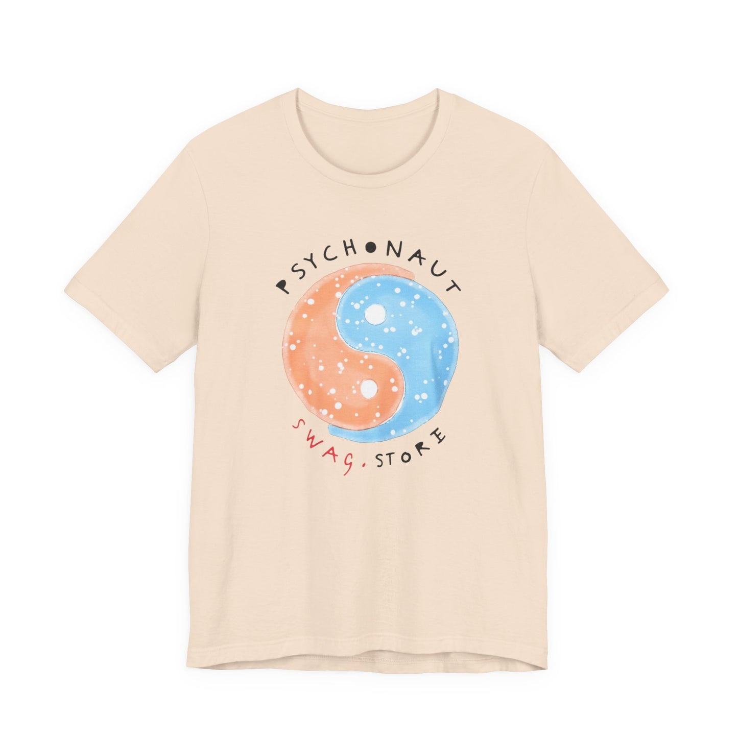 Psychedelic Yin Yang Graphic Tee, Relaxed Fit Short Sleeve T-Shirt, Unisex Casual Wear, Gift for Psychonauts and Free Spirits