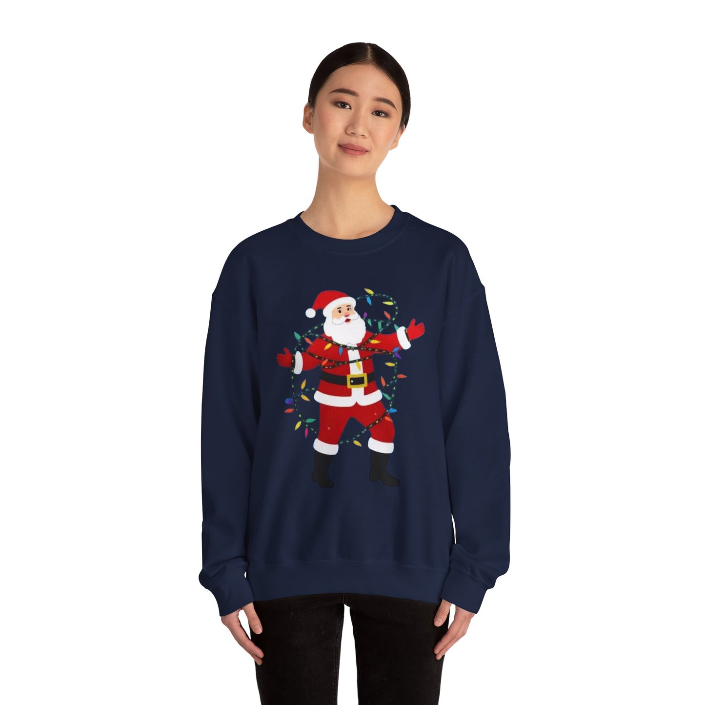 Christmas Santa Lights Crewneck Sweatshirt