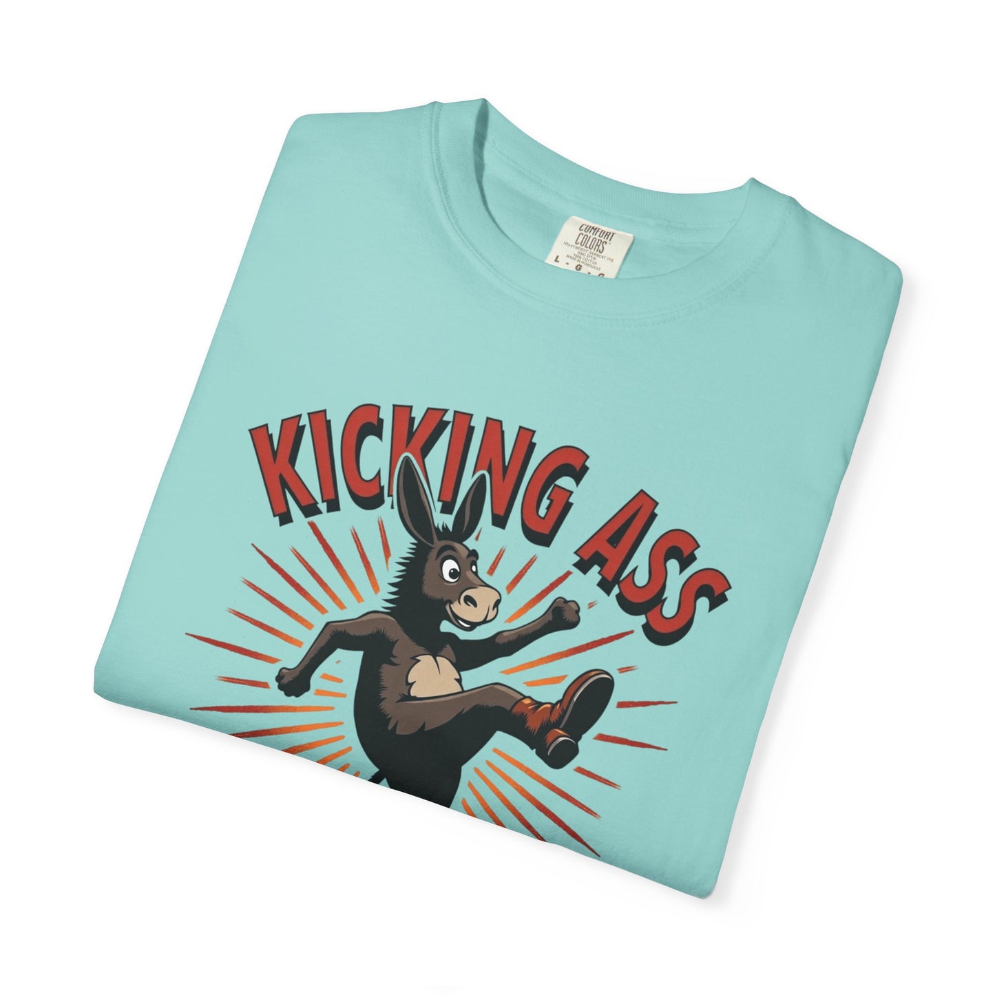 Kicking Donkey, Unisex T-Shirt | Funny Graphic Tee, Casual Wear, Humor Gift, Birthday Surprise, Motivational Apparel - Psychonaut Swag