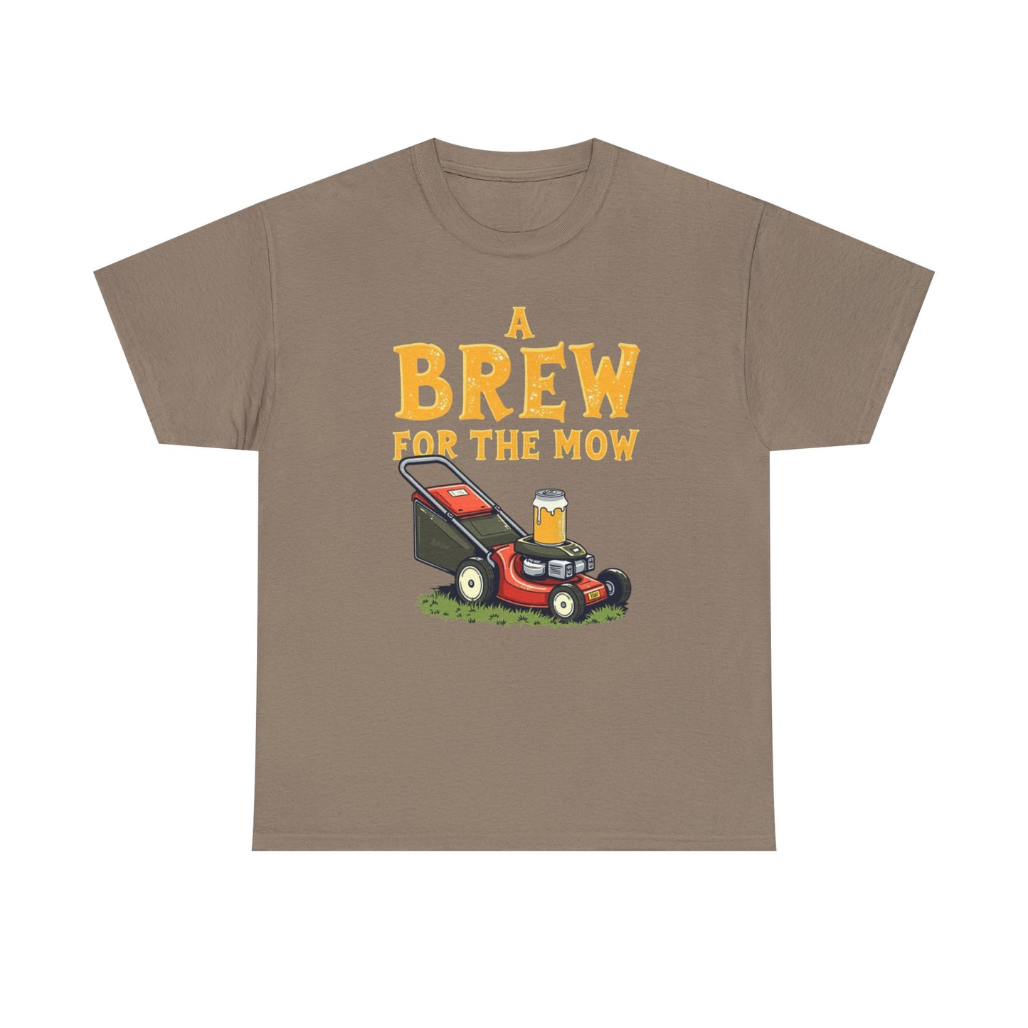 A Brew for the Mow Unisex Heavy Cotton Tee | Gardening Gifts, Lawn Care Apparel, Fun T-Shirt, Father's Day Gift, Beer Lover Shirt - Psychonaut Swag