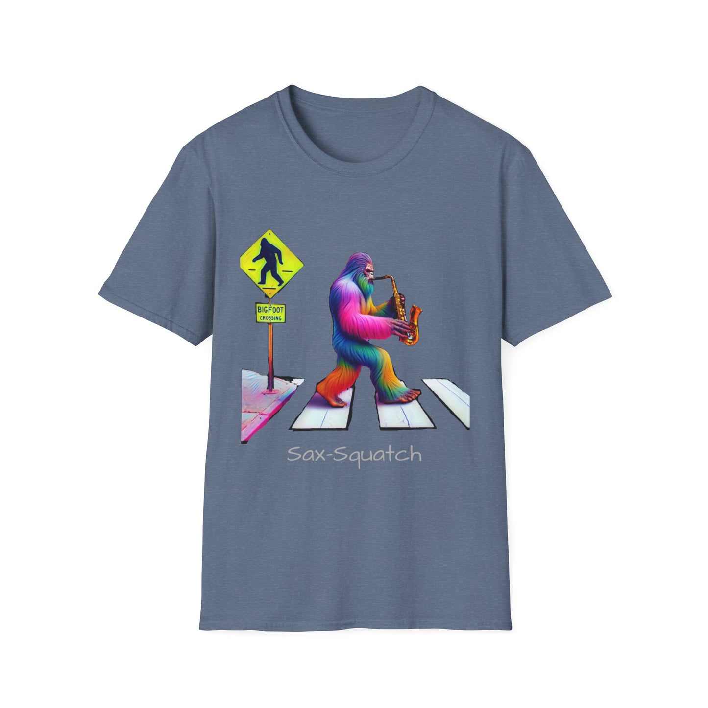 Sax-Squatch, Unisex Softstyle T-Shirt - Psychonaut Swag