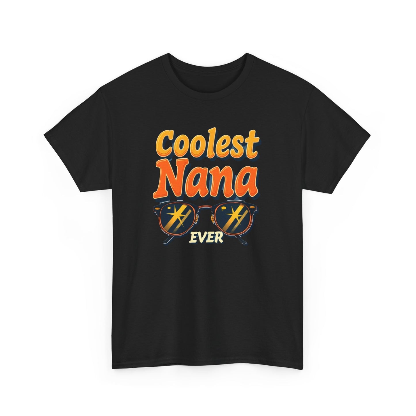 Coolest Nana Ever Unisex Heavy Cotton Tee | Perfect Gift for Grandmothers, Birthday, Mother's Day, Gifts for Her, Family Reunion - Psychonaut Swag