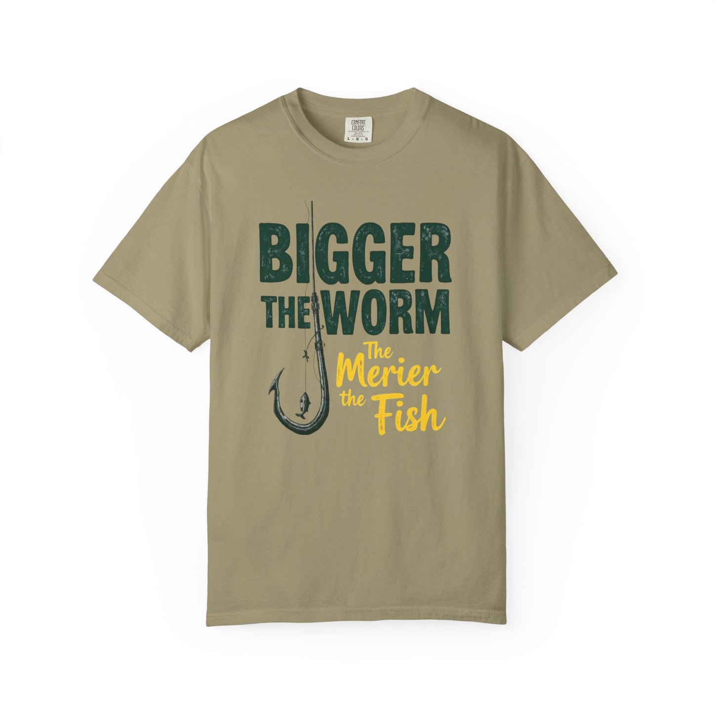Big Worm Fishing Humor Unisex T-Shirt, Larger Than Life Tee, Gift for Anglers, Fun Outdoors Apparel, Dad's Fishing Day Shirt - Psychonaut Swag