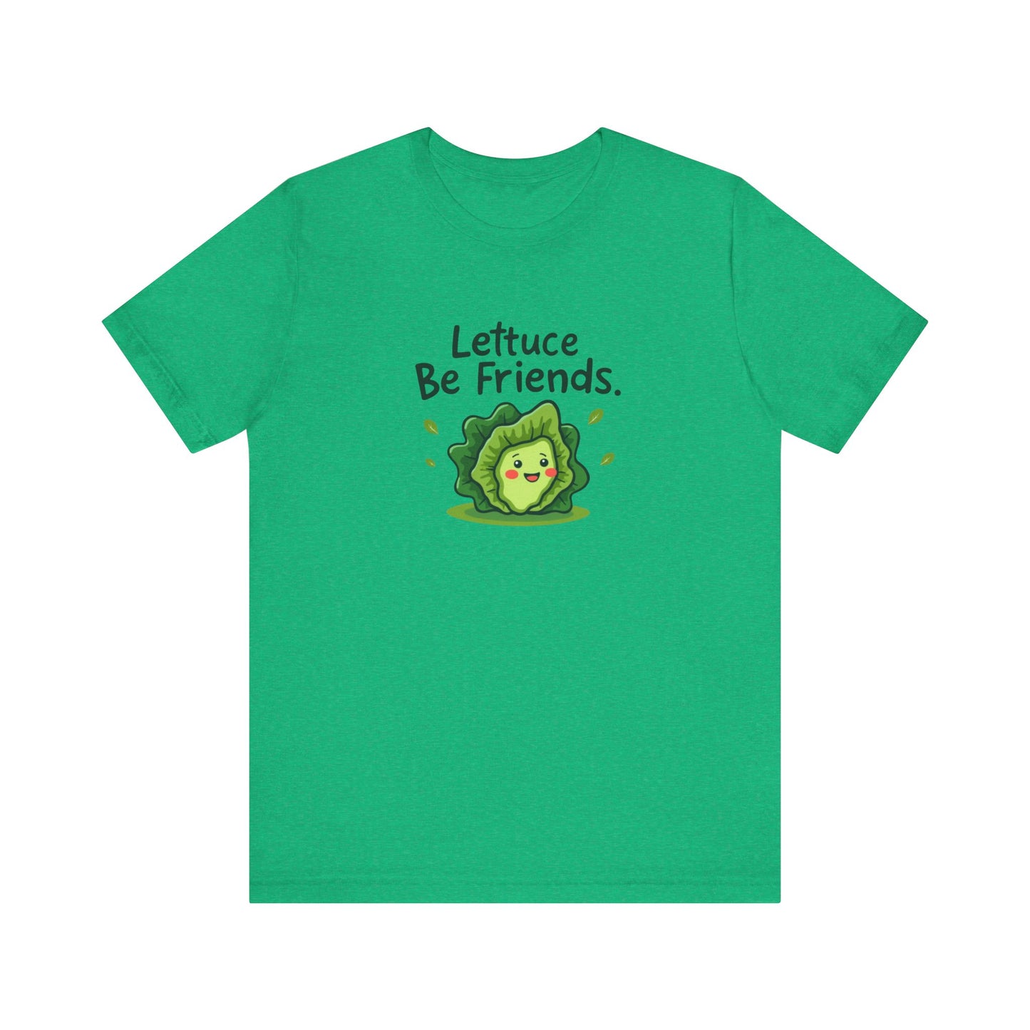 Lettuce Be Friends, Unisex Tee, Casual Wear, Gift for Vegetarians, Summer T-Shirt, Eco-Friendly Apparel - Psychonaut Swag