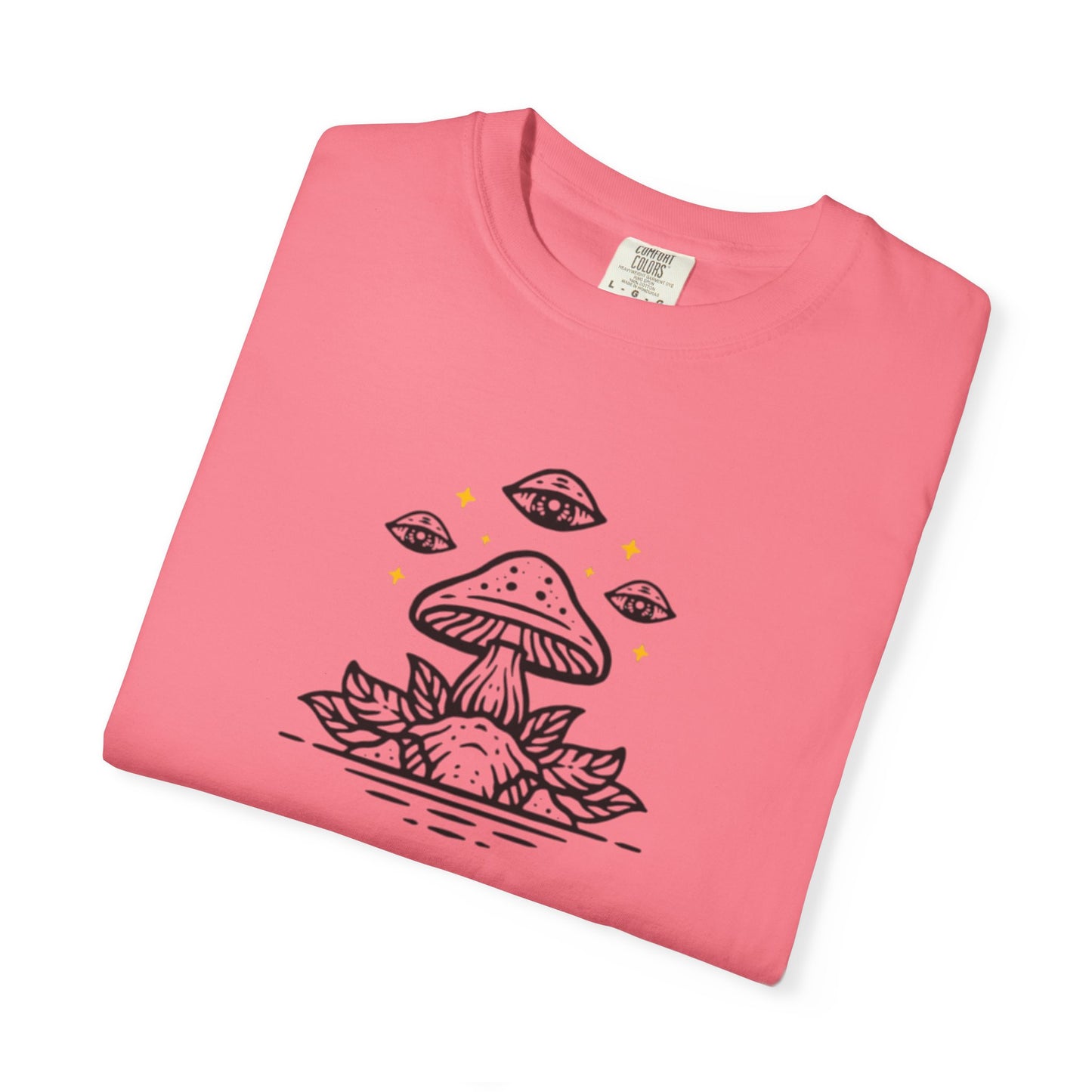 Mushroom Gift from Visitors, Unisex Garment-Dyed T-shirt - Psychonaut Swag