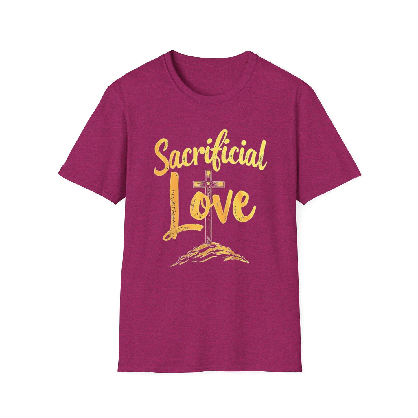 Sacrificial Love Unisex Softstyle T-Shirt - Faith-Inspired Casual Wear - Psychonaut Swag