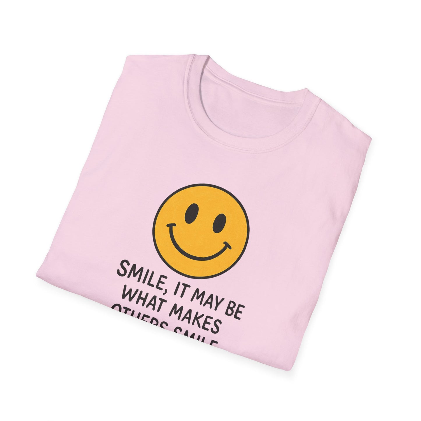 Smile Encouragement T-Shirt, Positive Vibes Tee, Unisex Graphic Shirt, Gift for Friends, Casual Wear, Everyday Comfort - Psychonaut Swag
