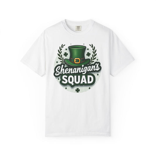 Shenanigan’s Squad T-Shirt — St. Patrick’s Day Leprechaun Hat Tee