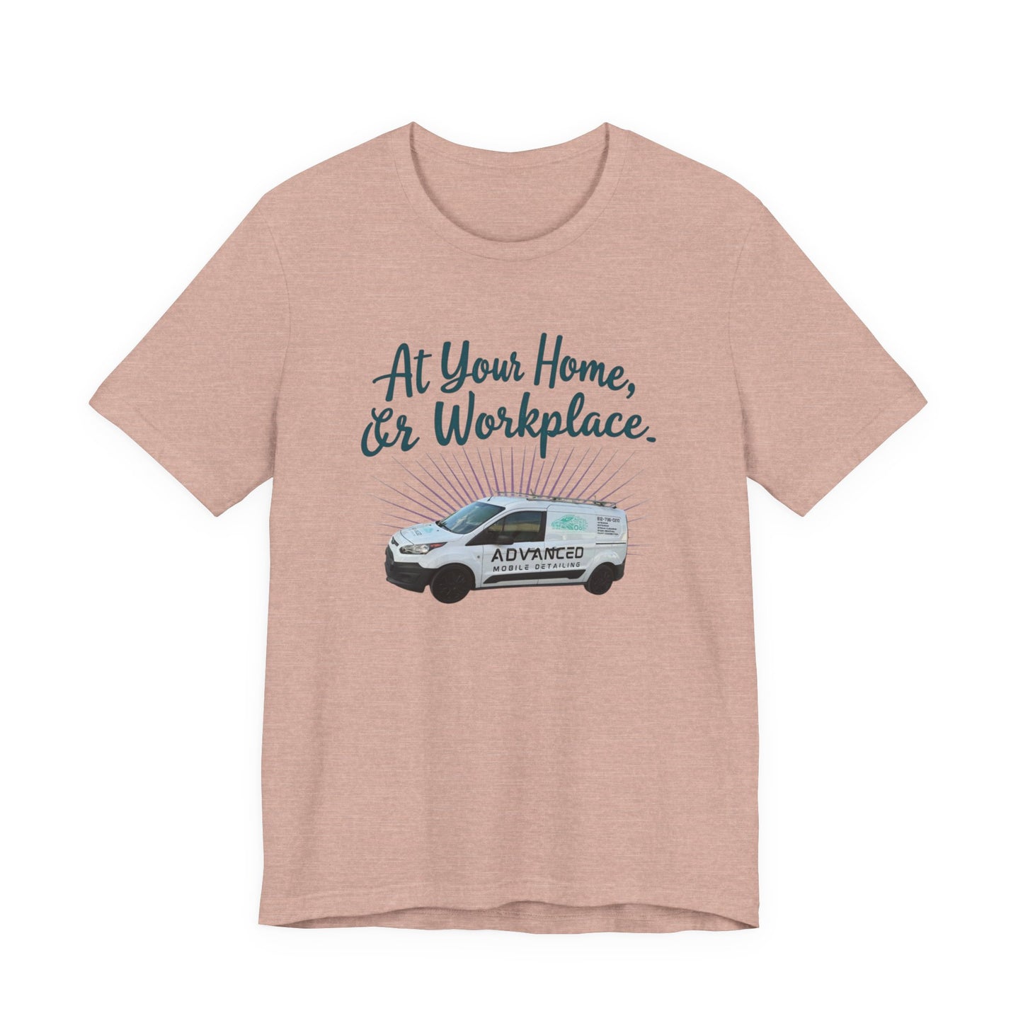 Advanced Mobile Detailing, At Your Home or Workplace Tee, Unisex Jersey T-Shirt Gift, Comfy Graphic Tee, Workwear Apparel, Casual Daily Wear