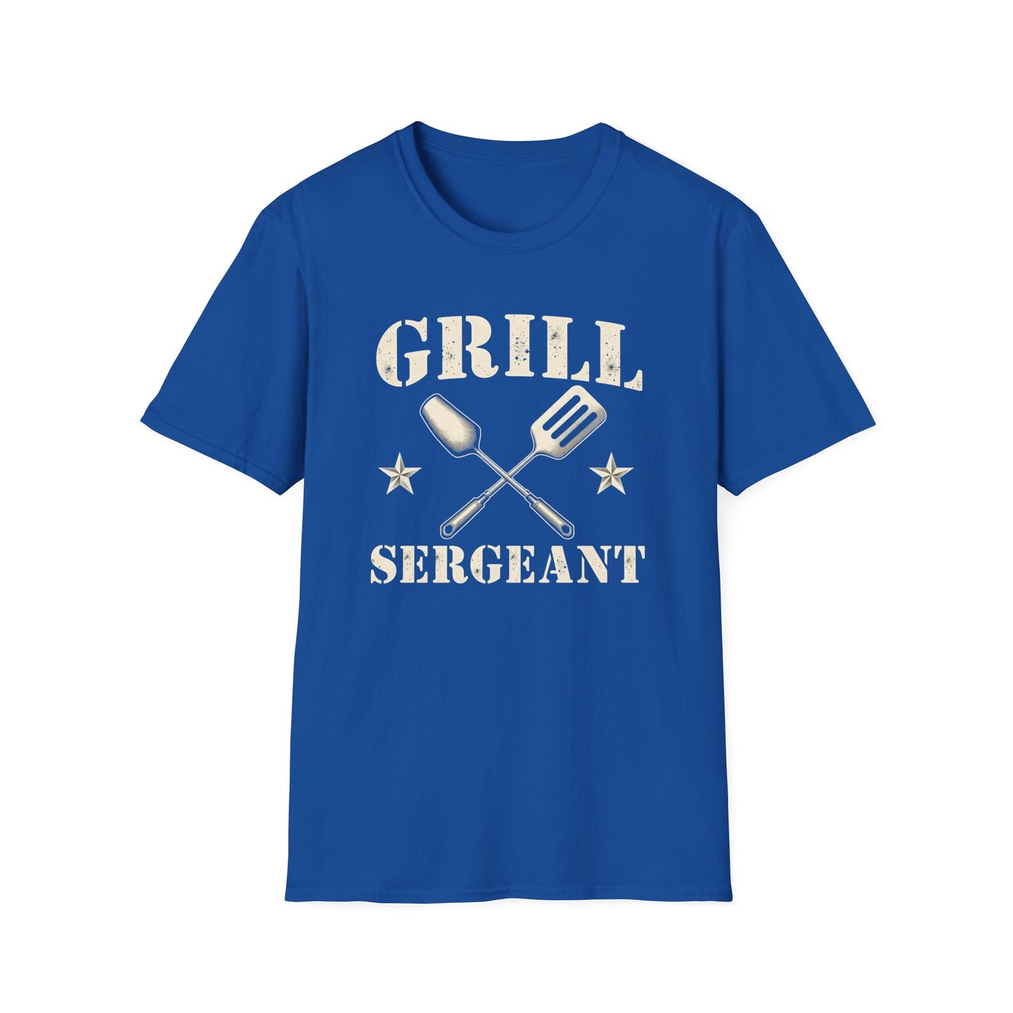 Grill Sergeant T-Shirt, Unisex Softstyle Tee, BBQ Gift, Father's Day Shirt, Grilling Apparel - Psychonaut Swag