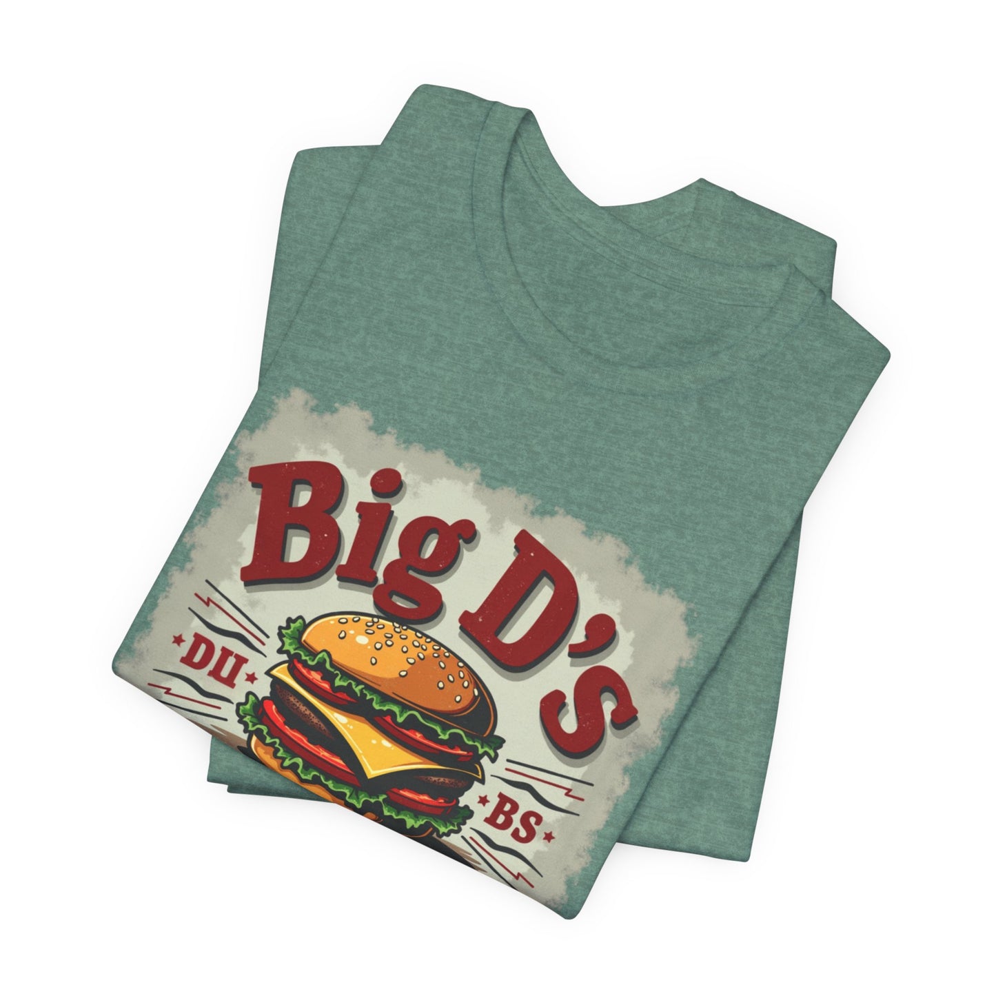 Big D's Burgers Unisex Jersey Tee - Fun Foodie Shirt, Casual Wear, Burger Lover Gift, Retro Fast Food T-Shirt, Summer BBQ Fashion - Psychonaut Swag