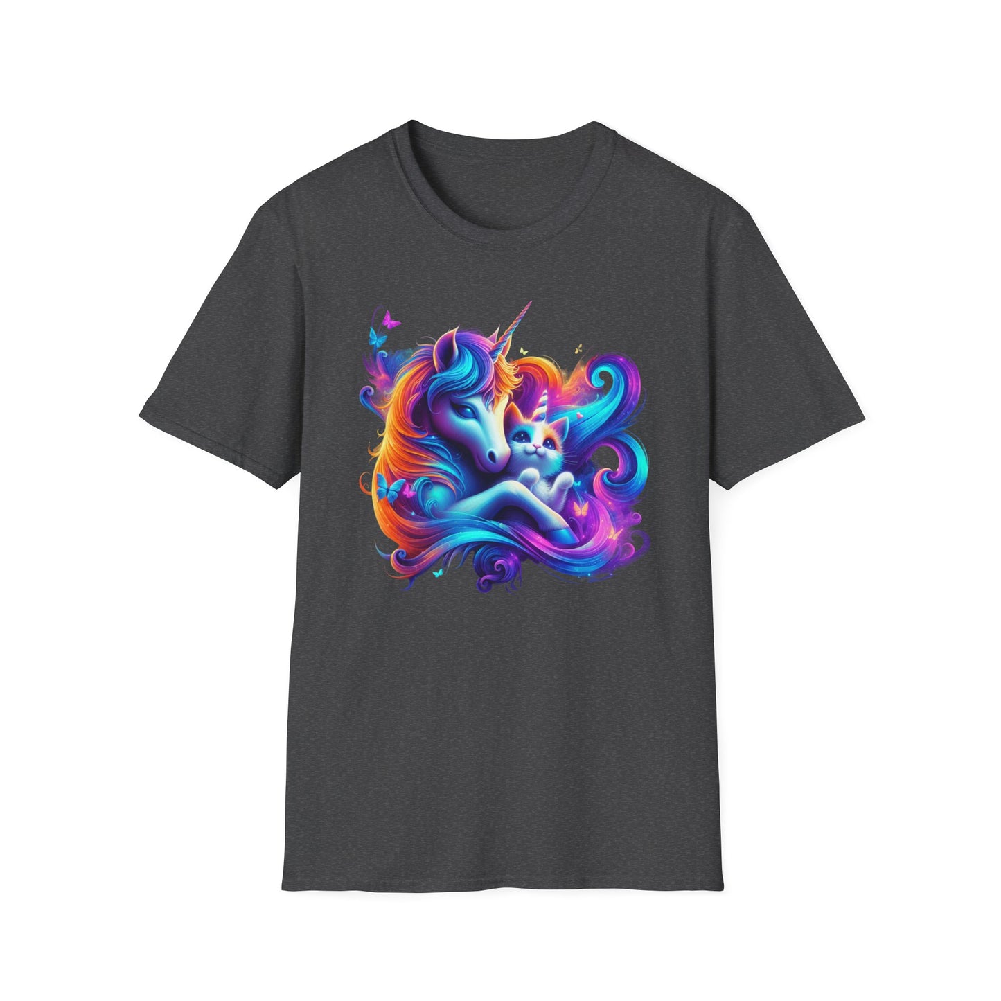 Unicorn with Caticorn Unisex T-Shirt - Magic of Unicorns hugging the Caticorns - Psychonaut Swag