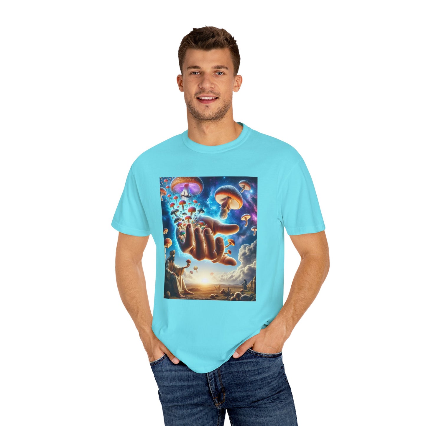 Mushrooms Gifted, Unisex Garment-Dyed T-shirt - Psychonaut Swag